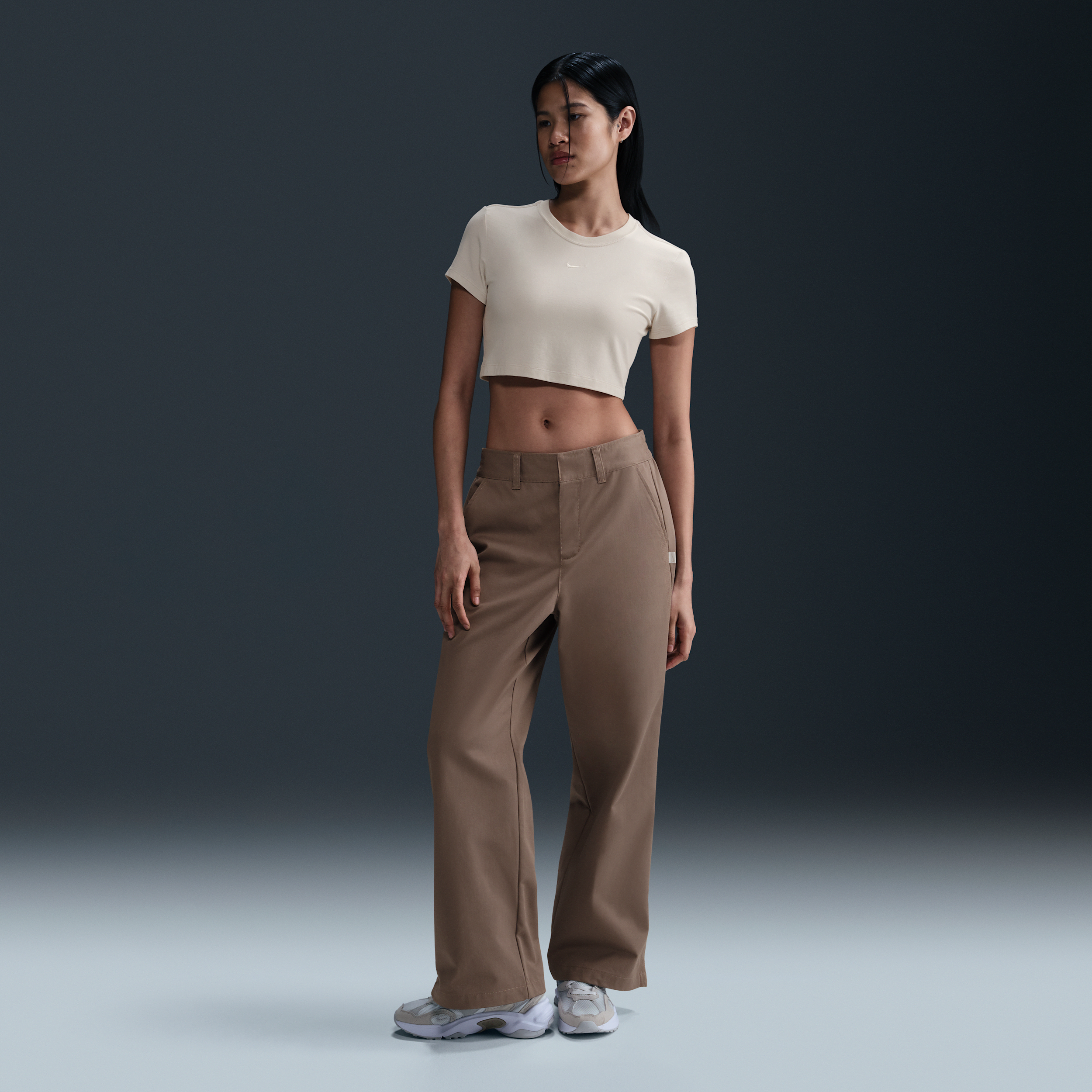 Nike Structured Twill Pants In Brown