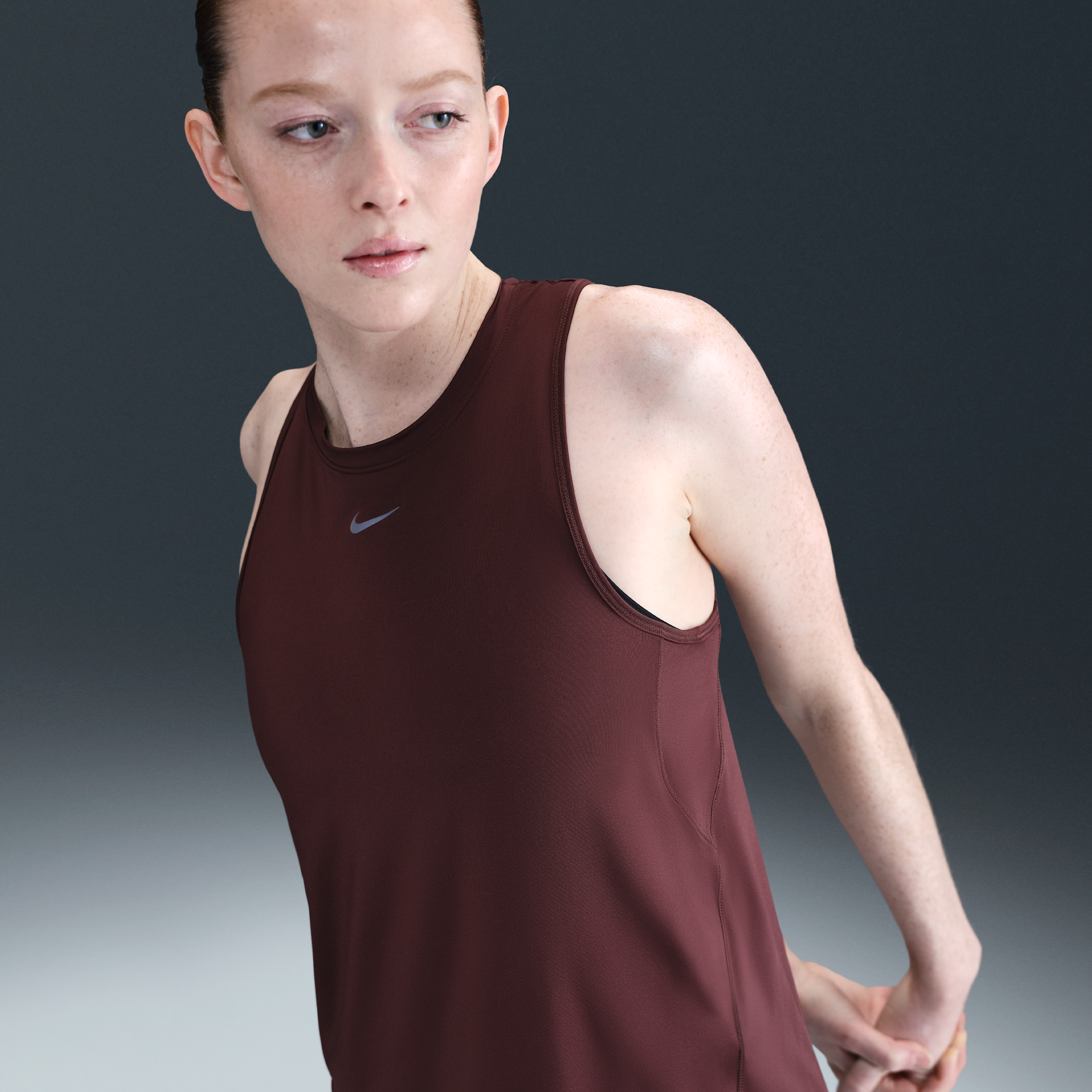 Nike Women's One Classic Dri-fit Tank Top In Burgundy