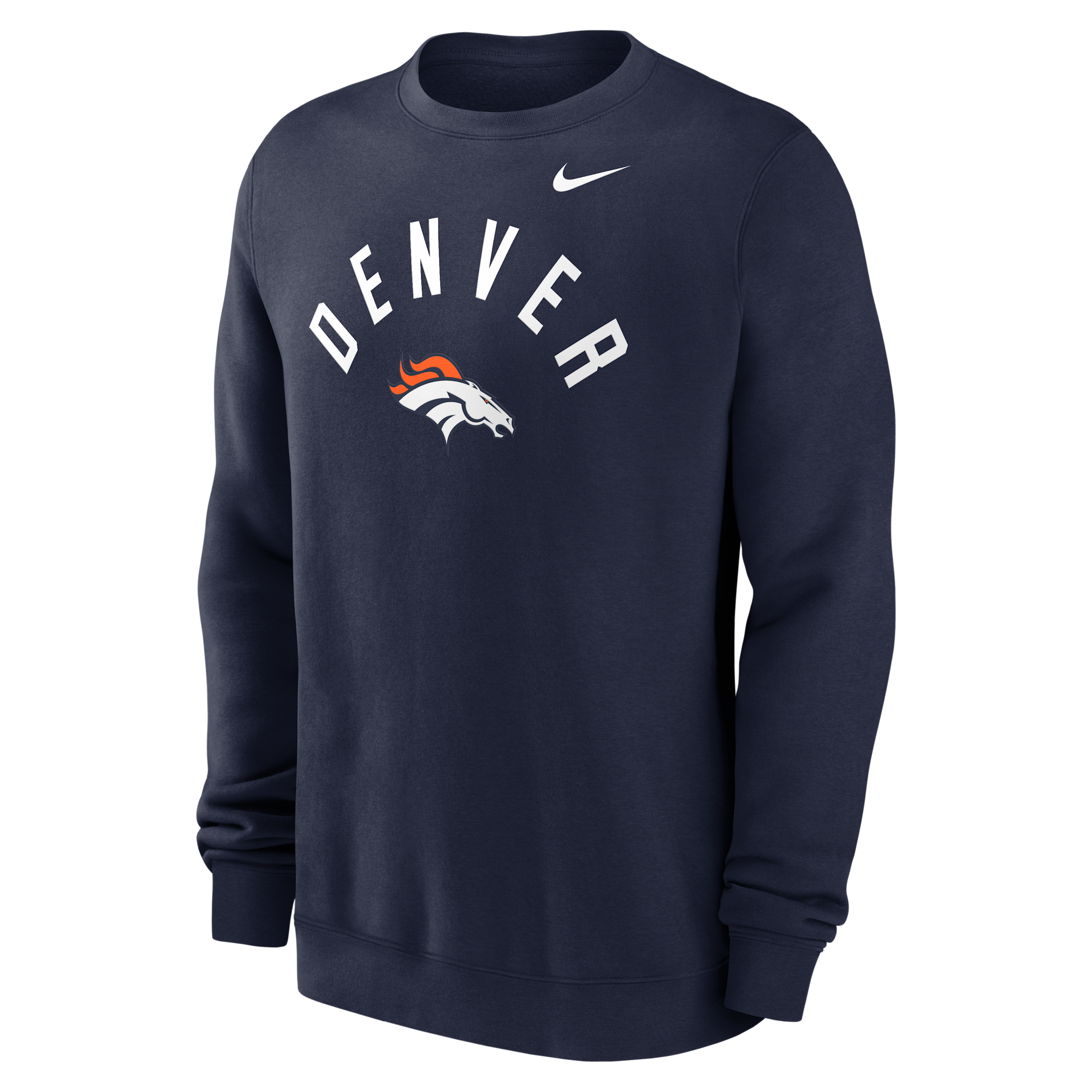 Nike Men's Navy Denver Broncos Defensive Leader Club Fleece Sweatshirt - Navy