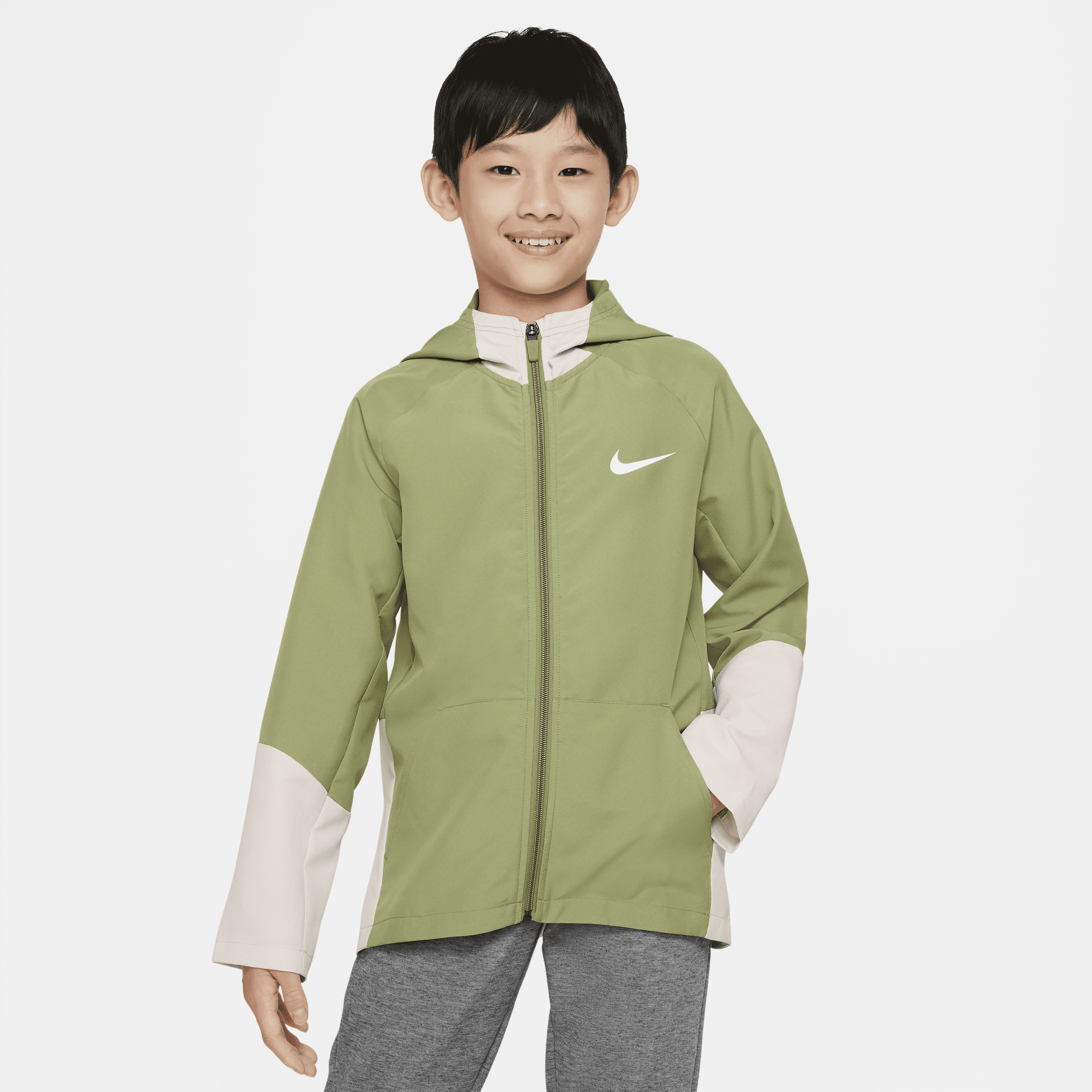 Nike Dri-fit Big Kids' (boys') Woven Training Jacket In Green