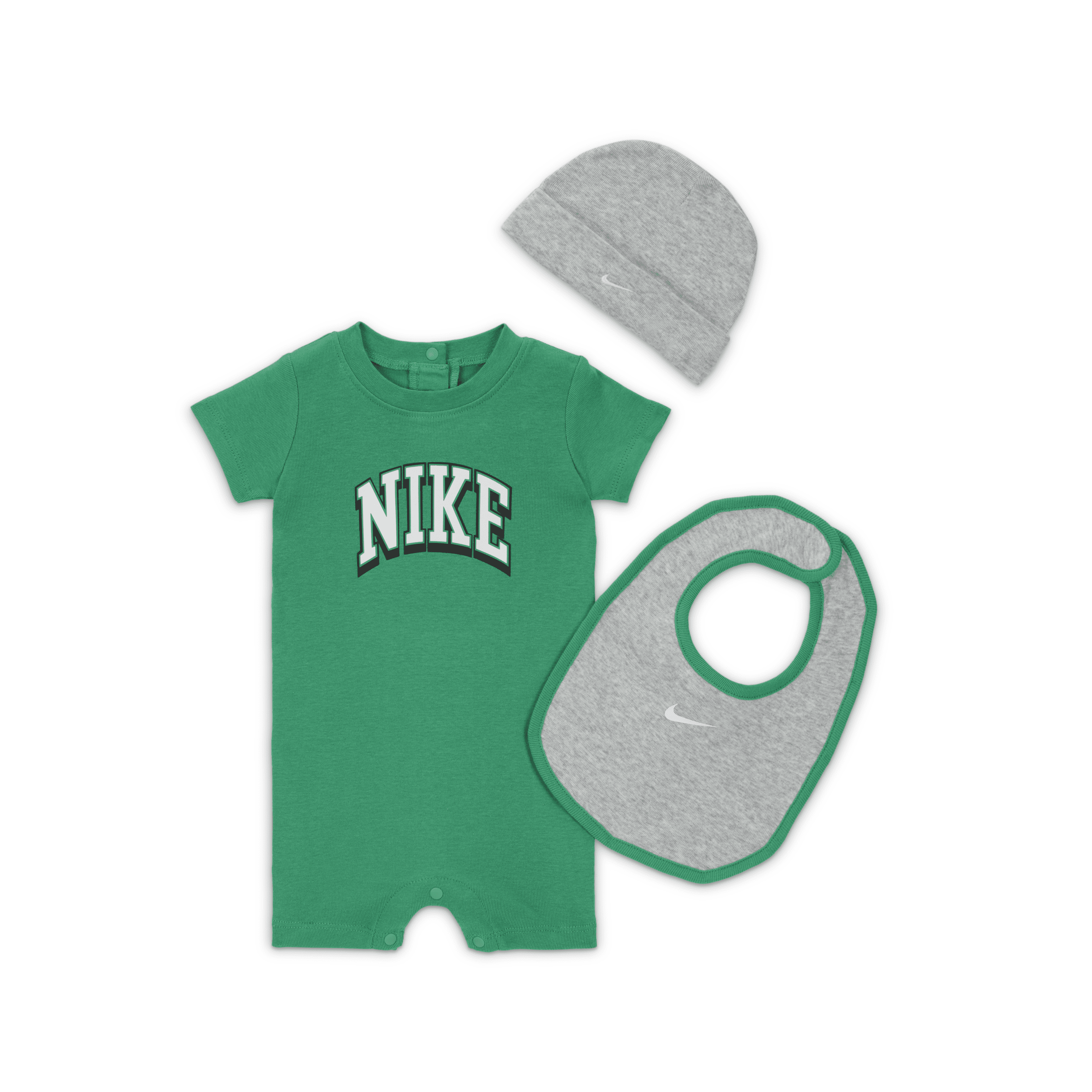 Nike Baby 3-piece Romper Set In Green