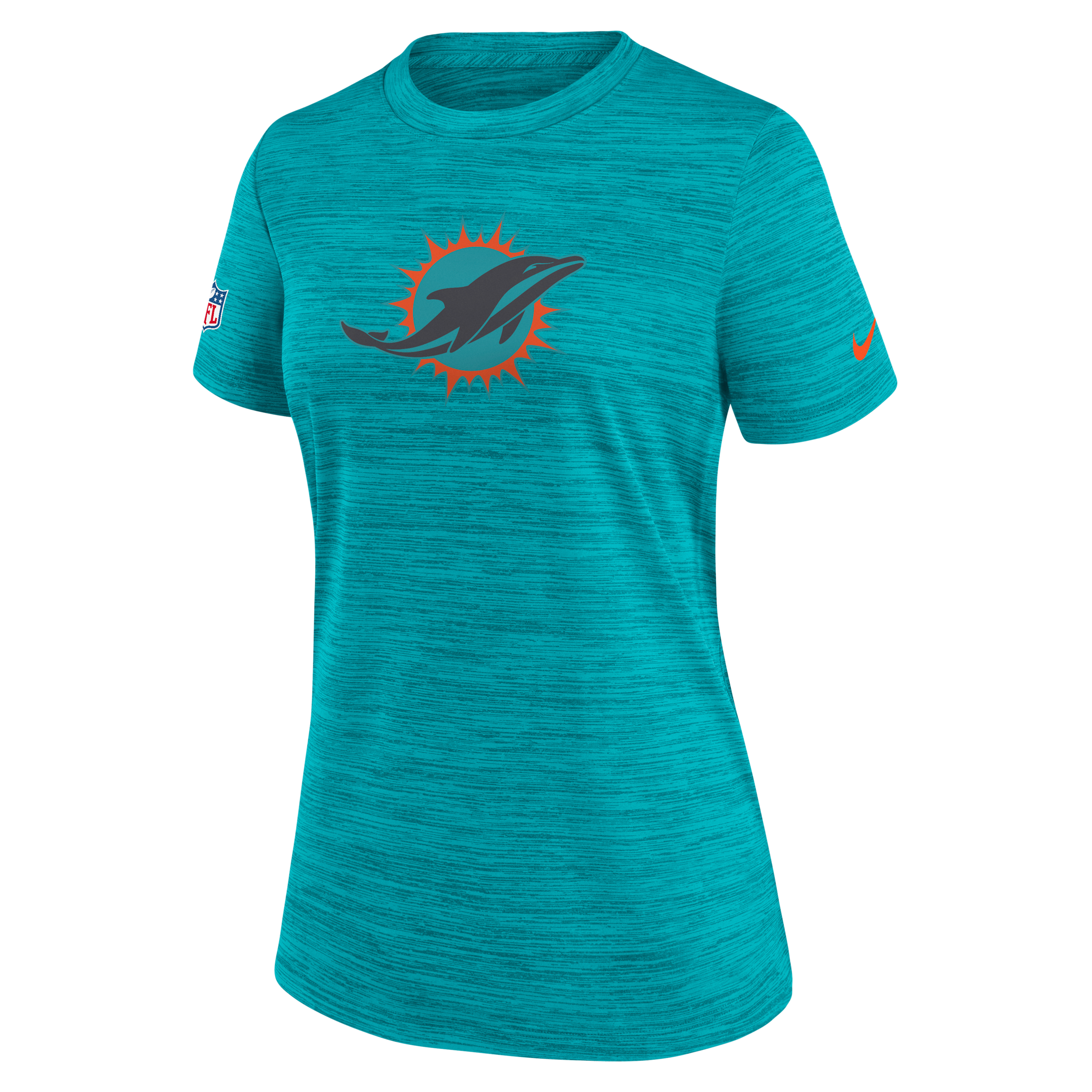 Miami Dolphins Rivalries Collection Sideline Velocity Nike Women's Dri-FIT NFL T-Shirt in Blue | 03EY3GT9P-0M2