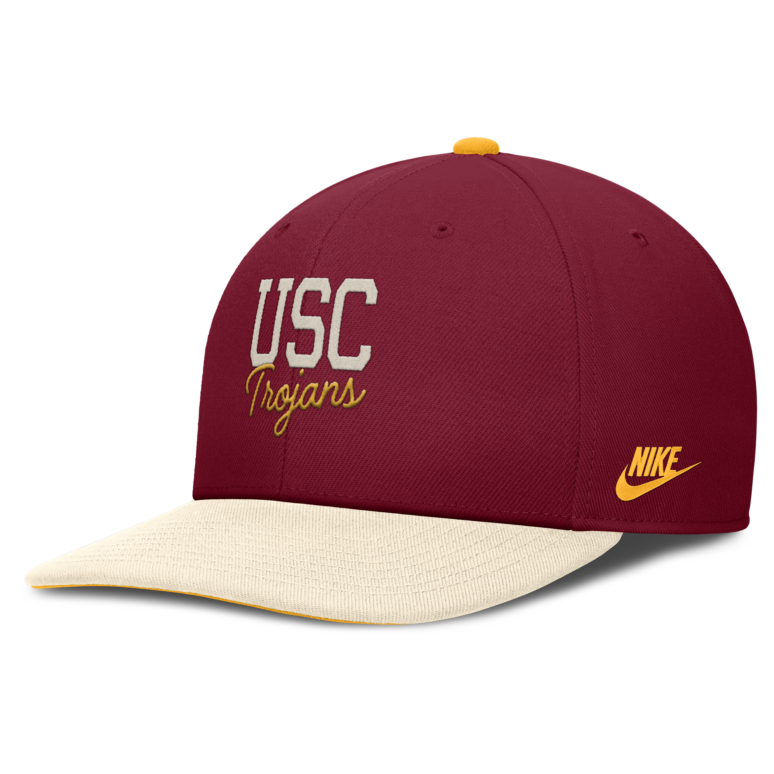 Nike Usc Legacy Script  Men's Dri-fit College Adjustable Hat In Brown