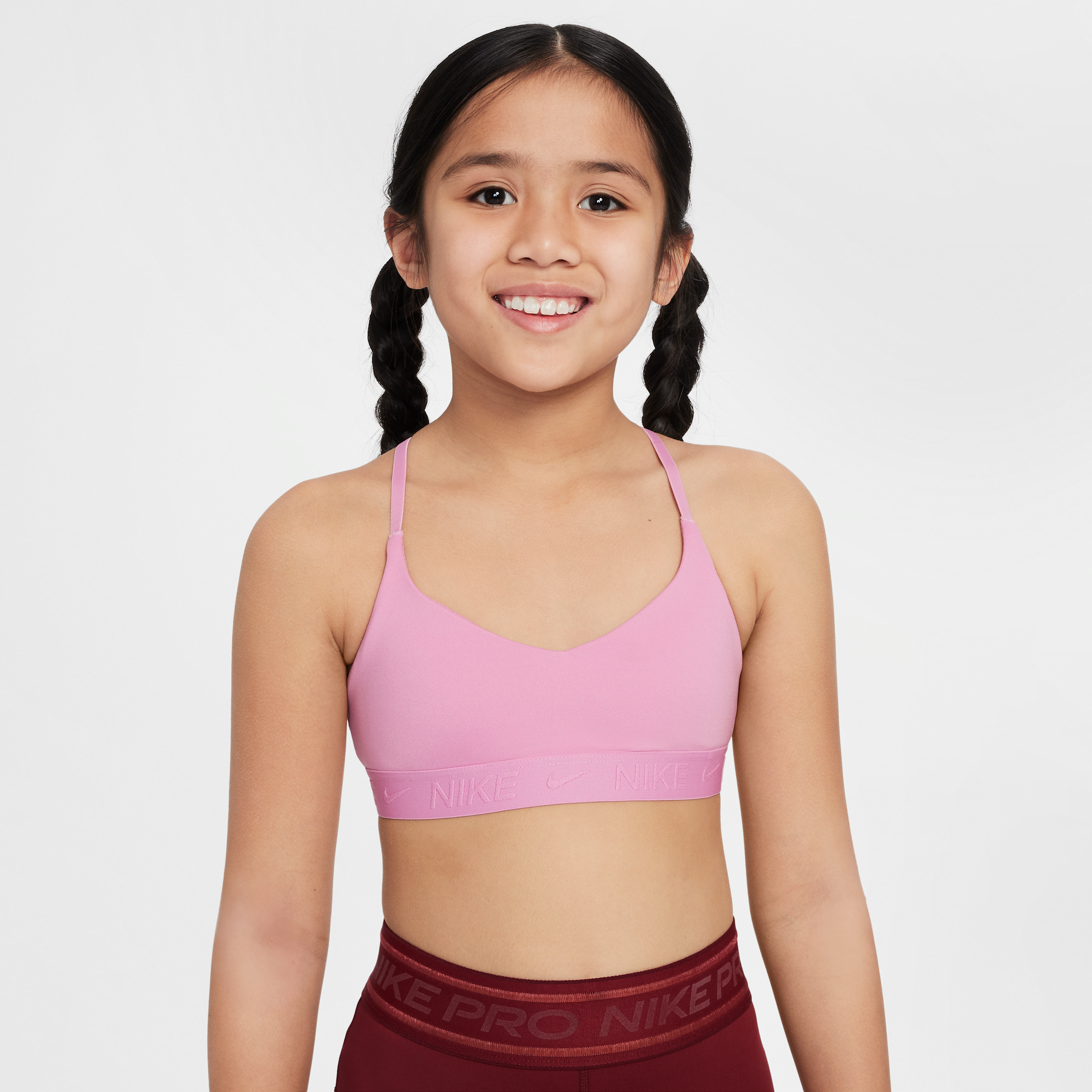 Nike Women's Indy Girls' Sports Bra In Pink