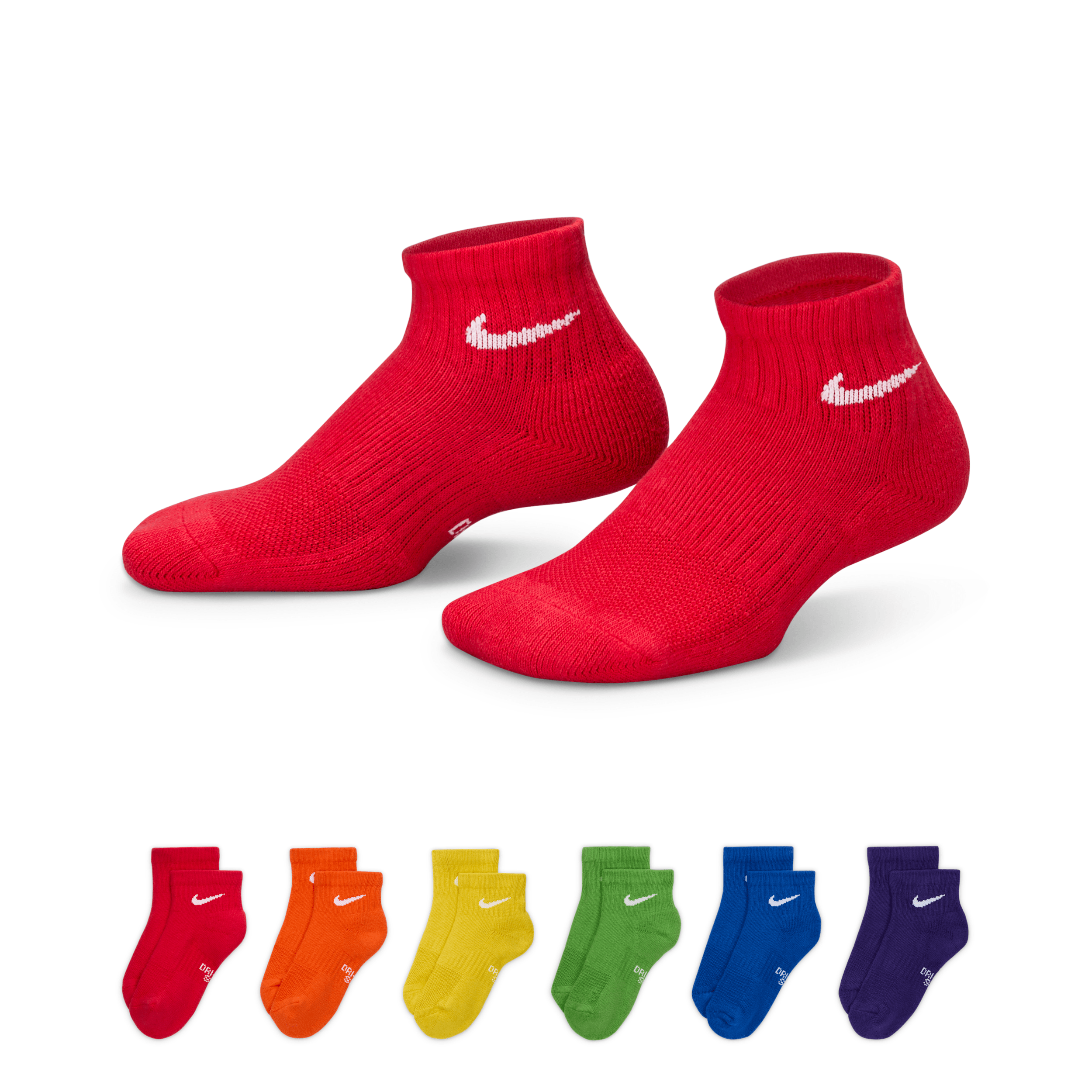 NIKE EVERYDAY KIDS' CUSHIONED ANKLE SOCKS (6 PAIRS)