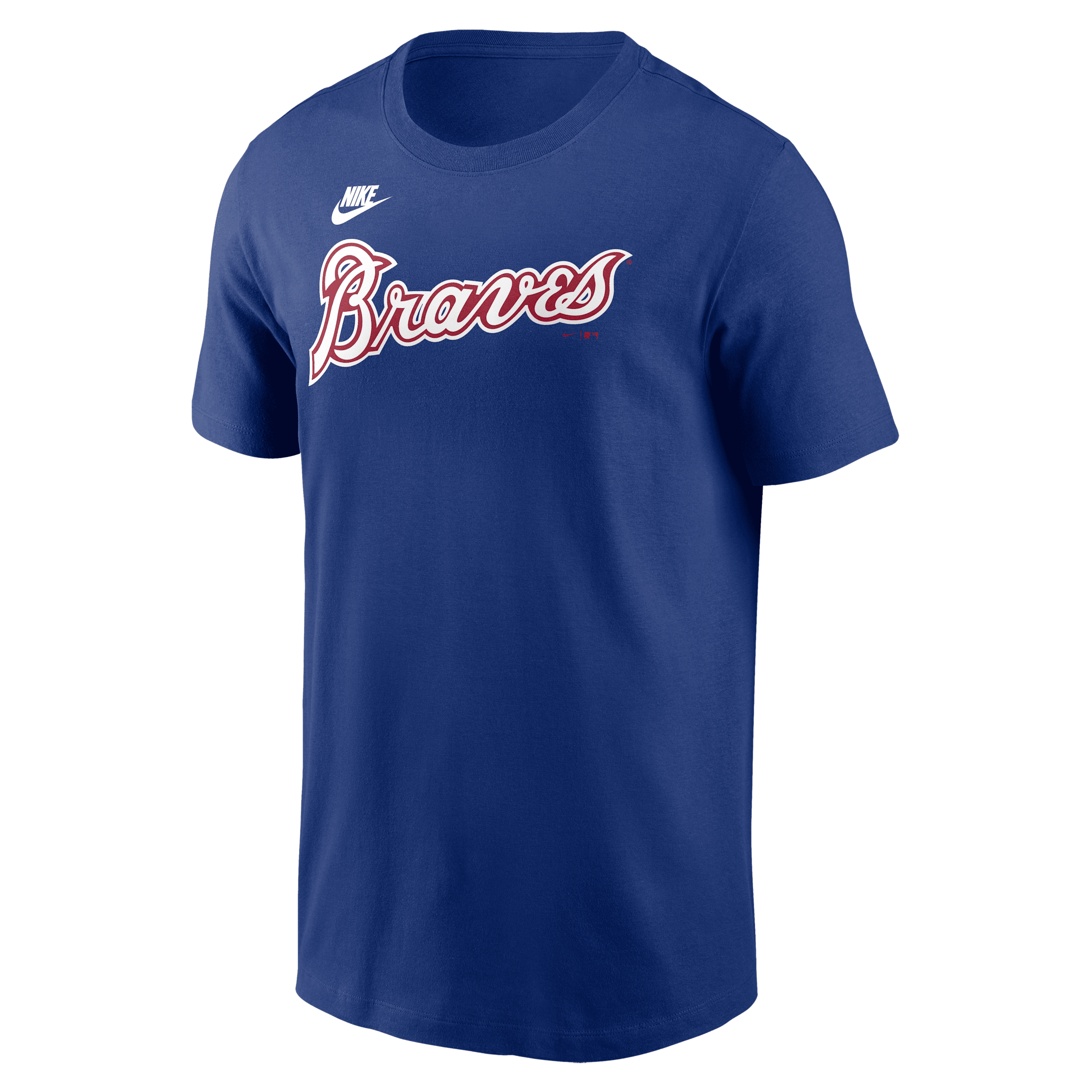Nike Men's Hank Aaron Royal Atlanta Braves Cooperstown Collection Fuse Name Number T-Shirt - Royal