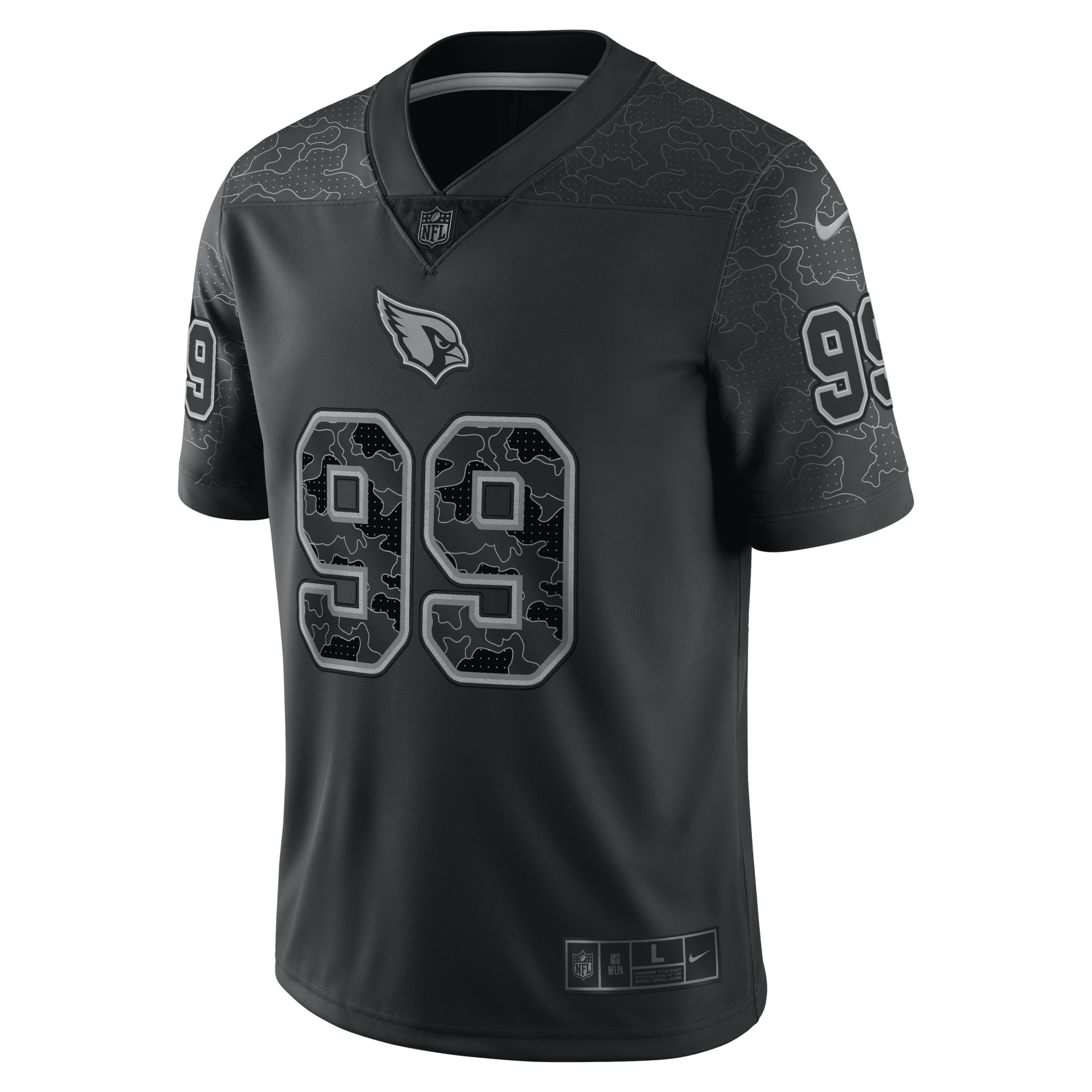 Nike Men's NFL Arizona Cardinals Rflctv (J.J. watt) Fashion Football Jersey in Black, Size: Large | 45NM00A71F-013