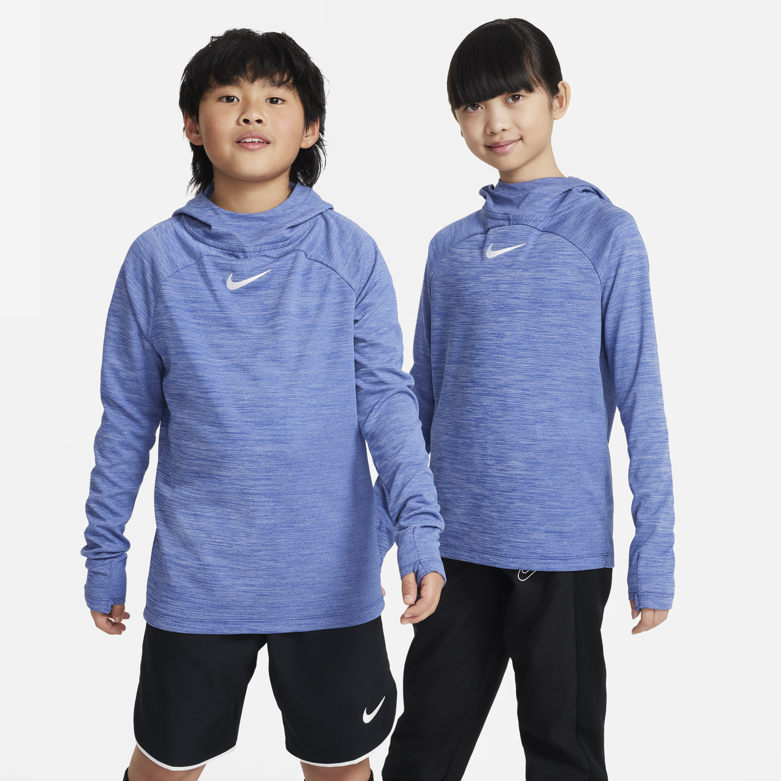 Nike Dri-fit Academy Big Kids' Pullover Soccer Hoodie In Blue