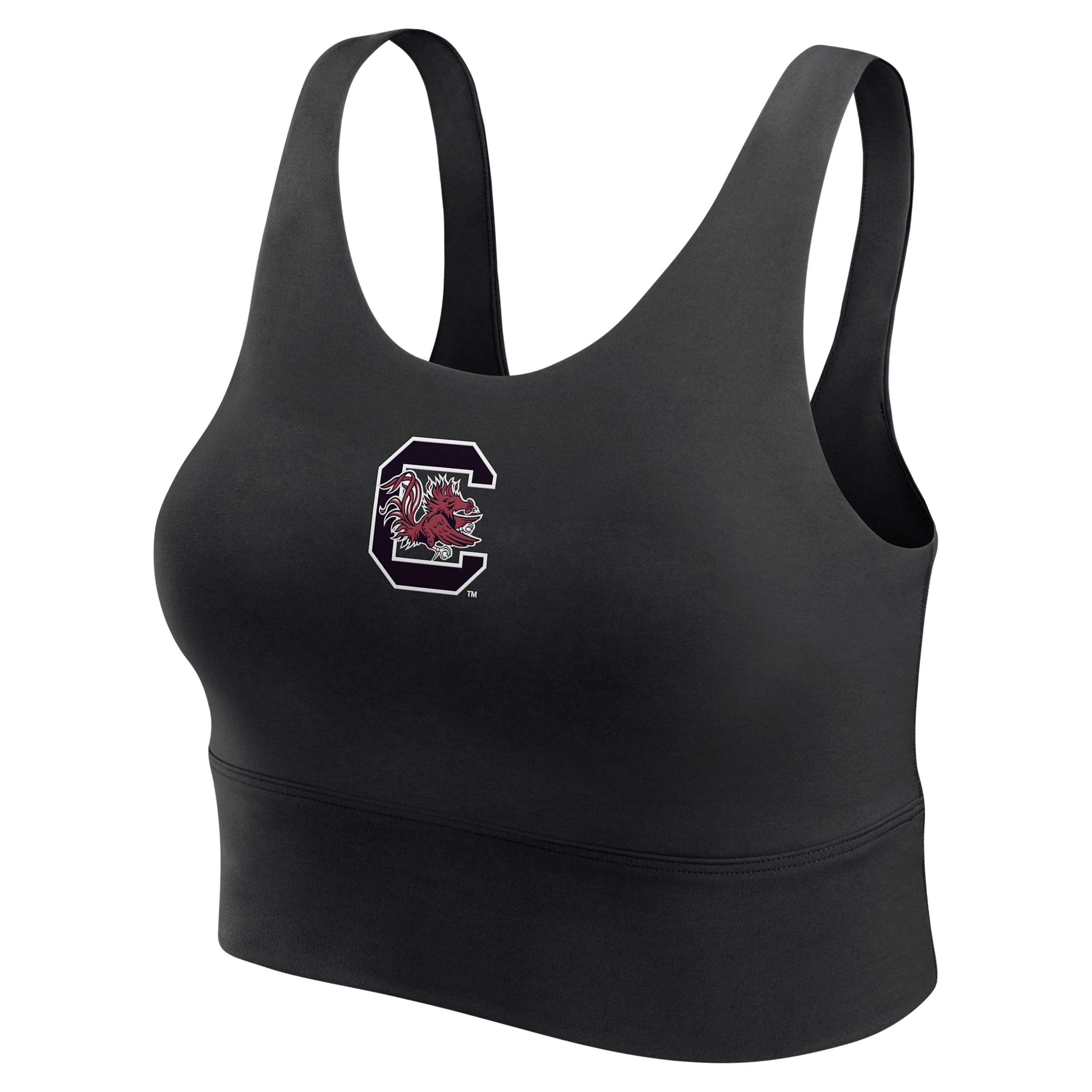 South Carolina Performance Longline Nike Women's Dri-FIT Non-Padded Scoop Bra in Black | IW4942-010