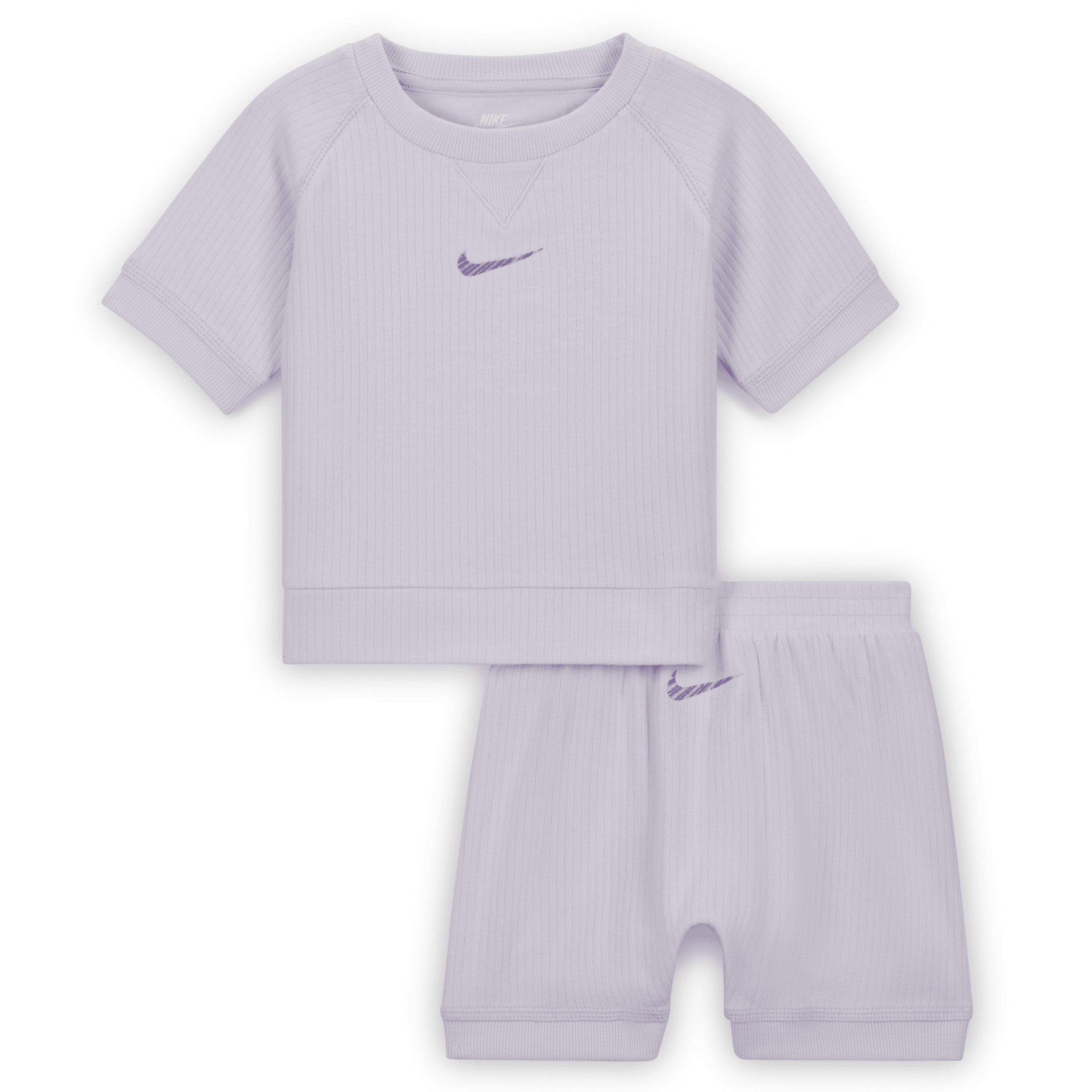 Shop Nike Readyset Baby (12-24m) Shorts Set In Purple
