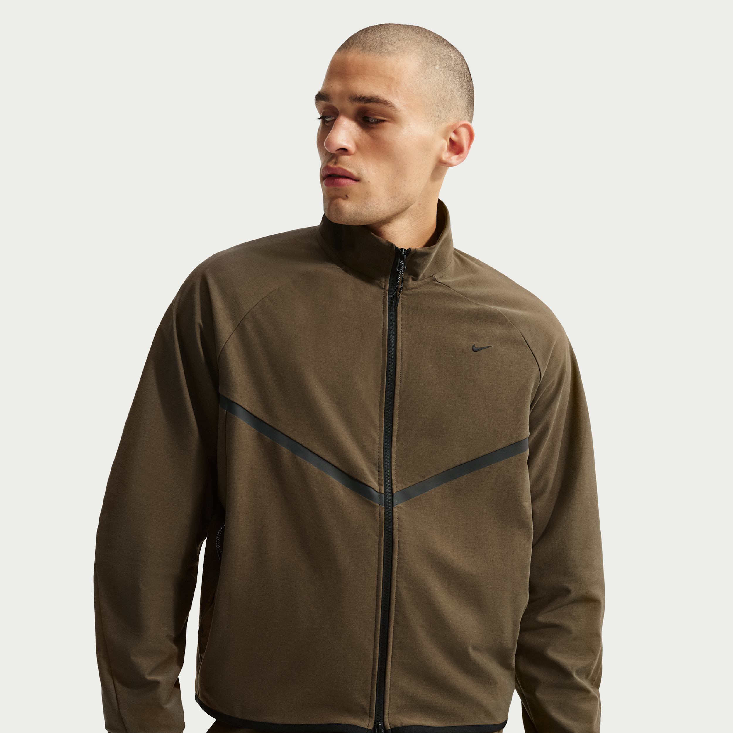 Men's Nike Sportswear Tech Dri-FIT Shori Knit Track Jacket in Brown | IM1335-212