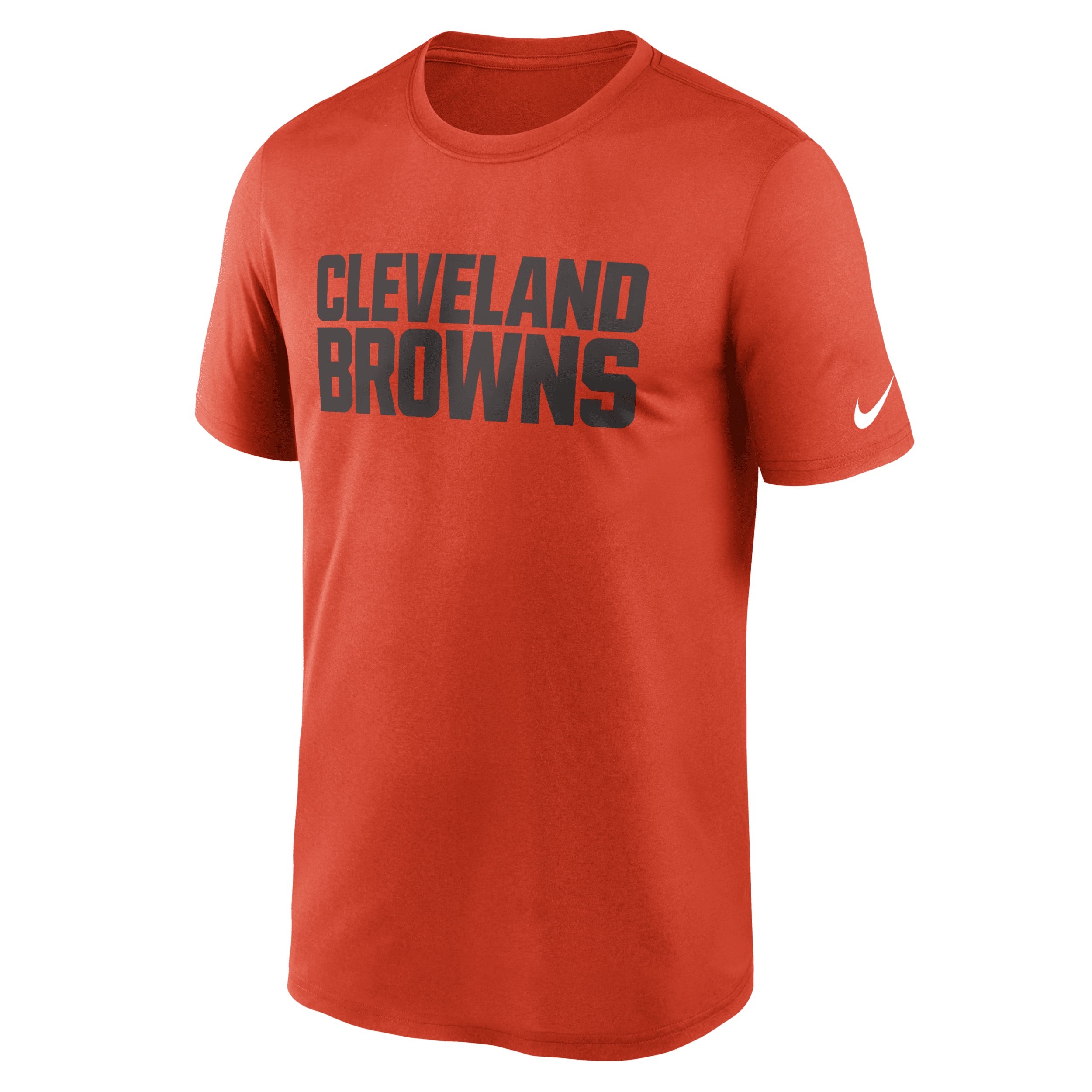 Shop Nike Men's Dri-fit Wordmark Legend (nfl Cleveland Browns) T-shirt In Orange