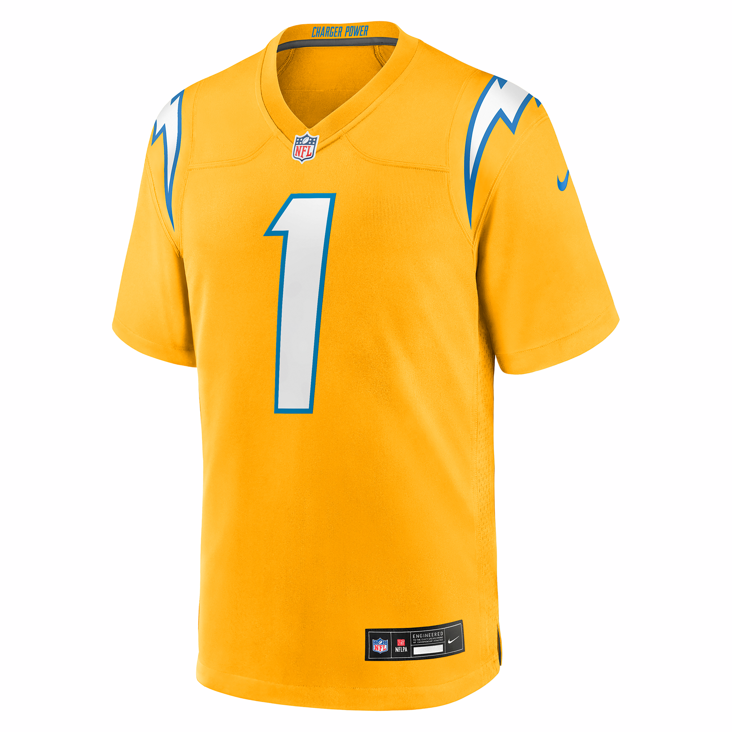 Nike Quentin Johnston Los Angeles Chargers  Men's Nfl Game Jersey In Yellow