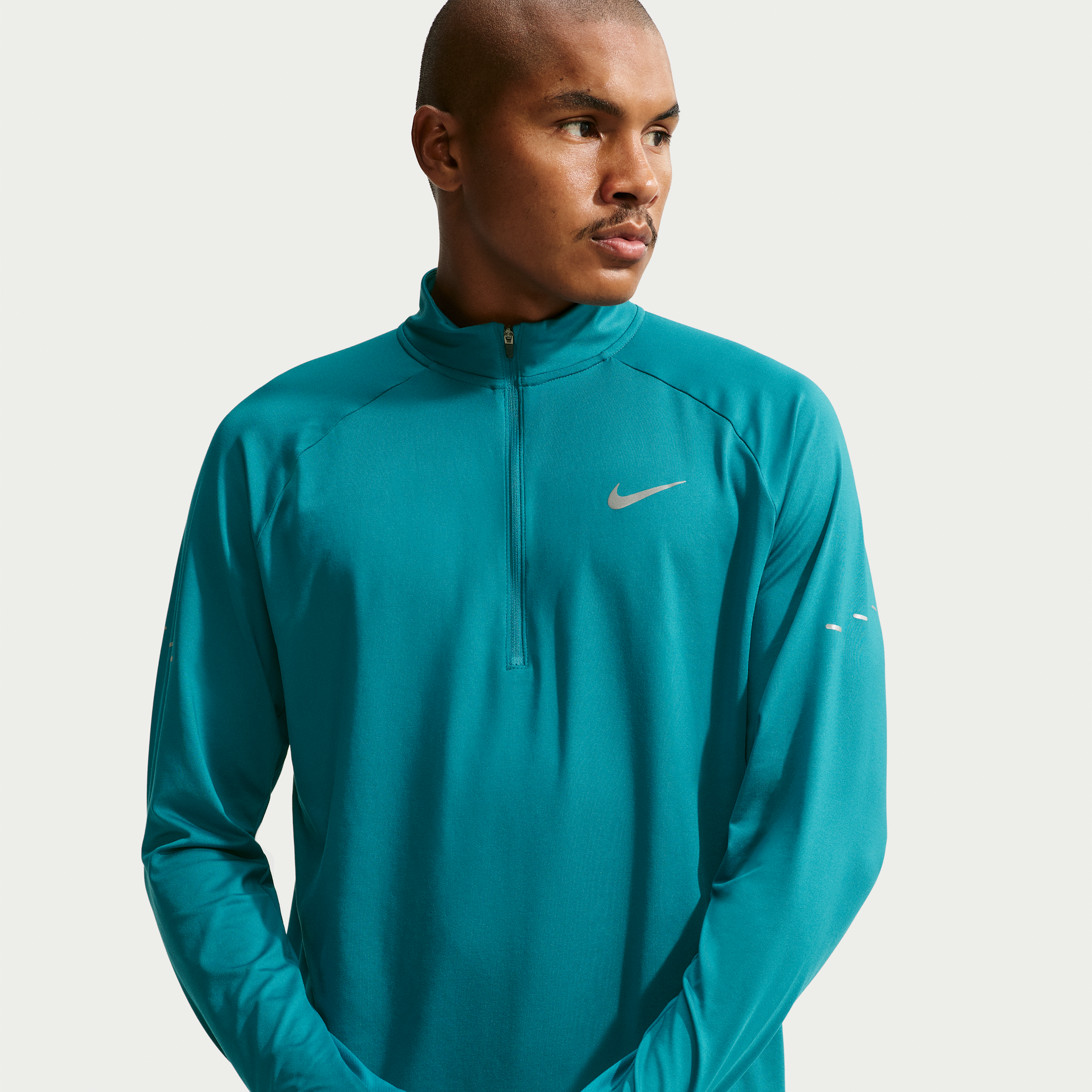 Nike Men's Stride Dri-FIT 1/2-Zip Running Mid Layer in Blue | HV2180-372