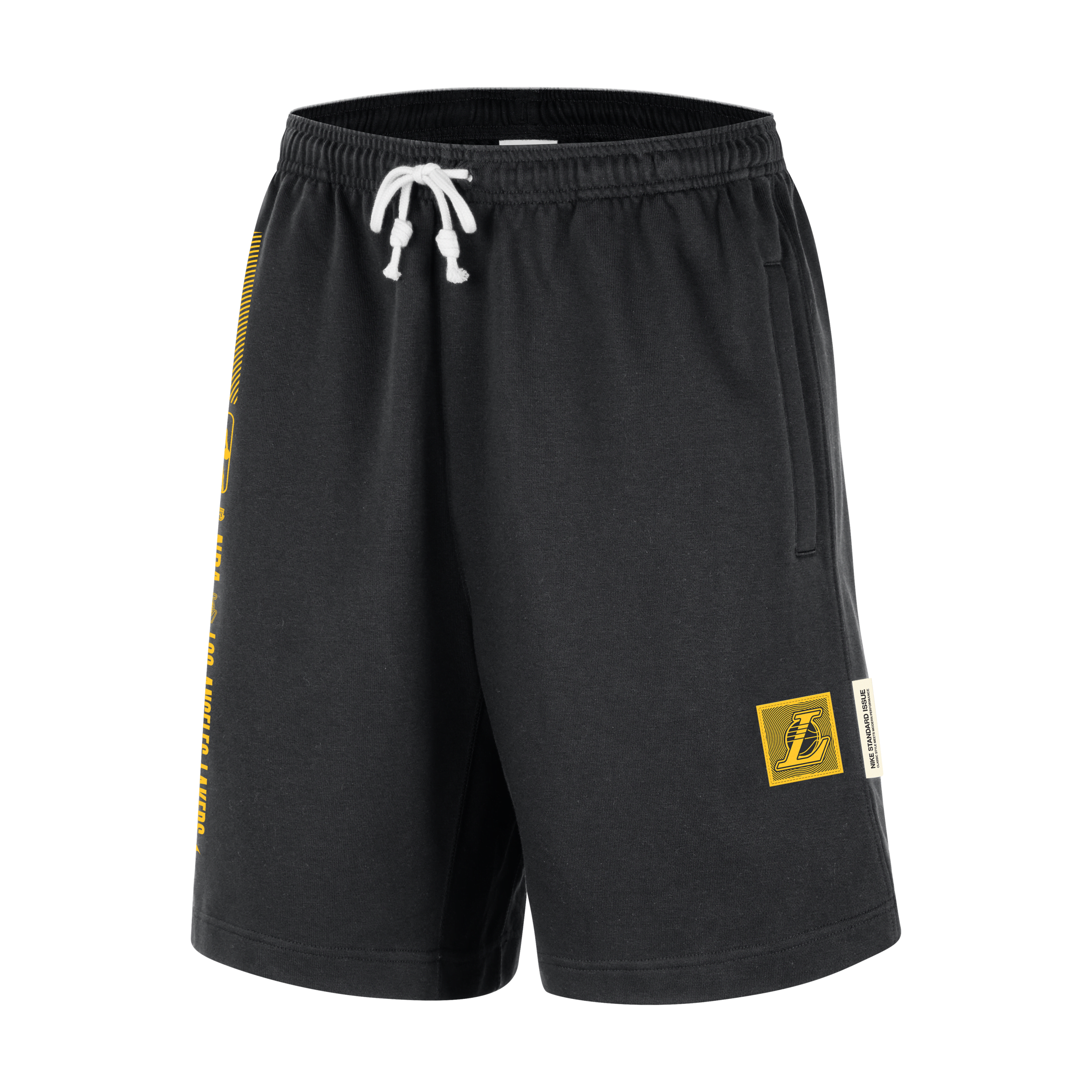 Nike Los Angeles Lakers Standard Issue Courtside  Men's Dri-fit Nba Shorts In Black