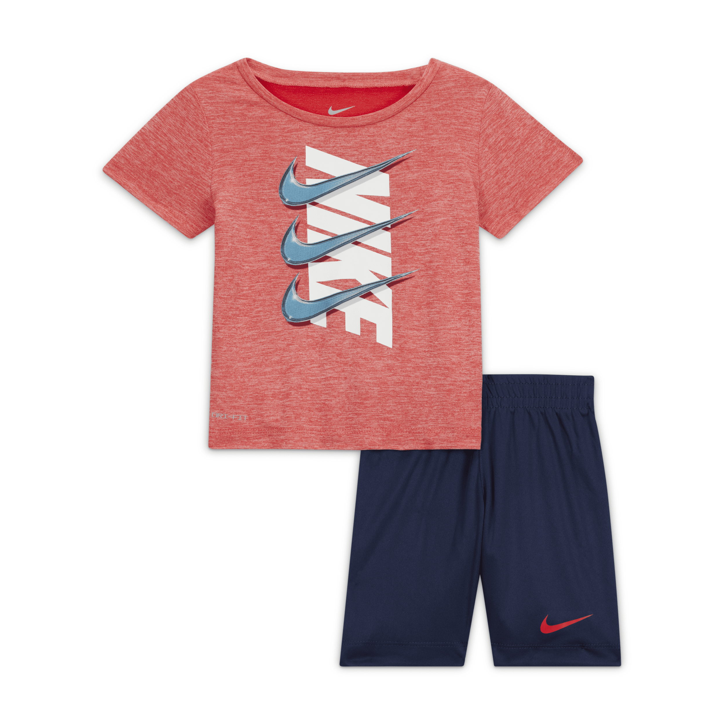 Nike Dropset Shorts Set Baby 2-piece Dri-fit Set In Blue