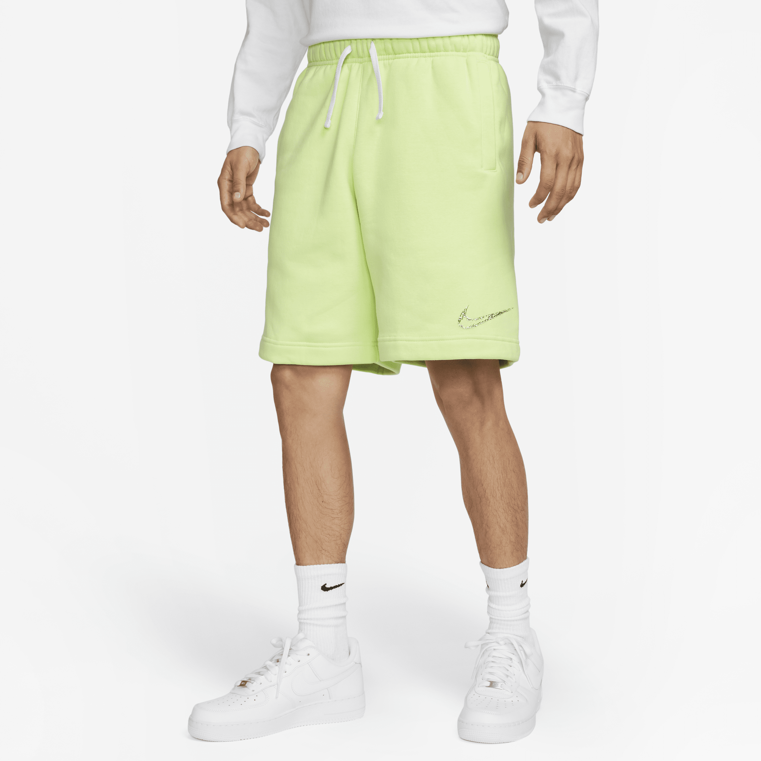 Nike Men's Club Fleece Shorts In Green