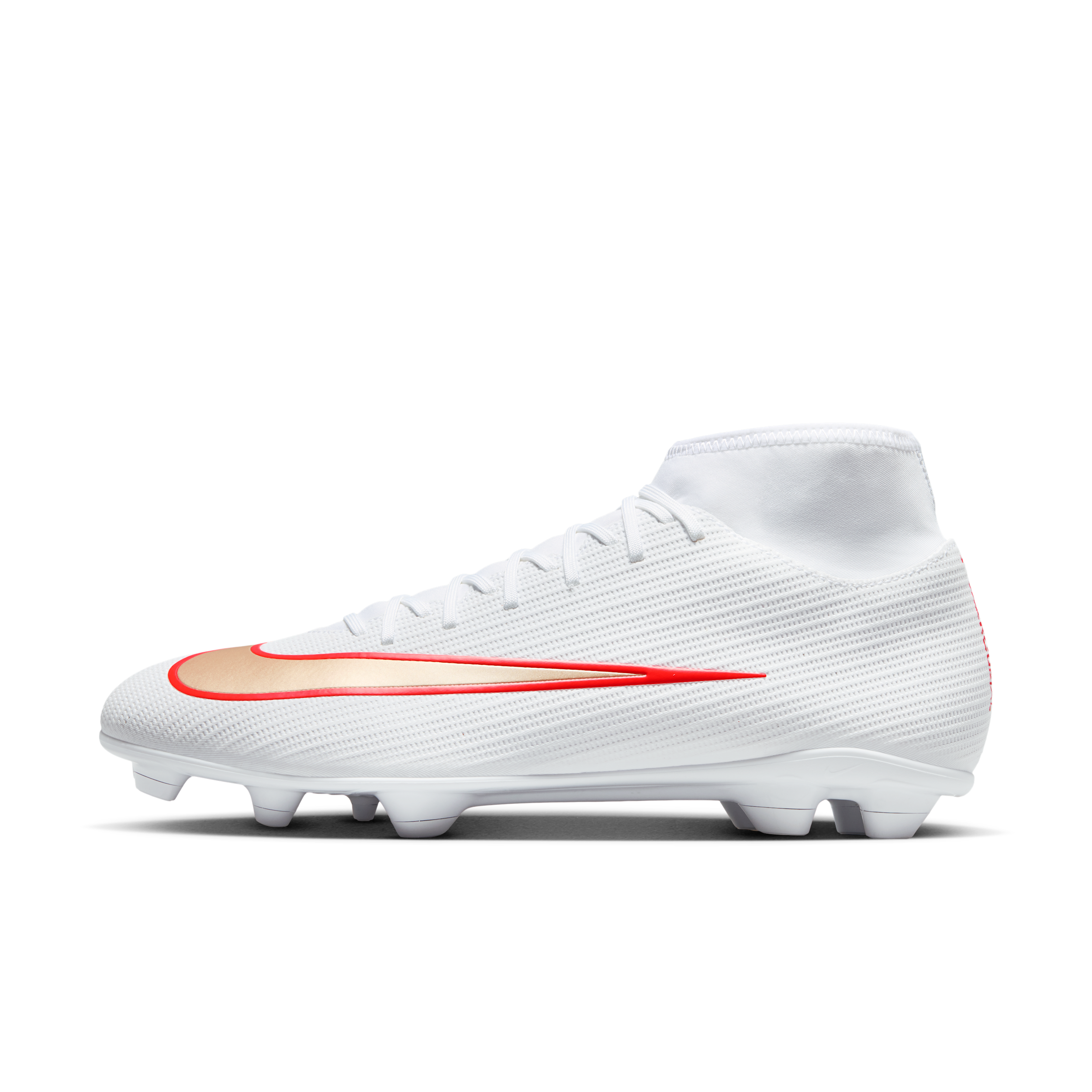 Nike Men's Mercurial Superfly 11 Club Multi-Ground High-Top Soccer Cleats in White | IM0358-100