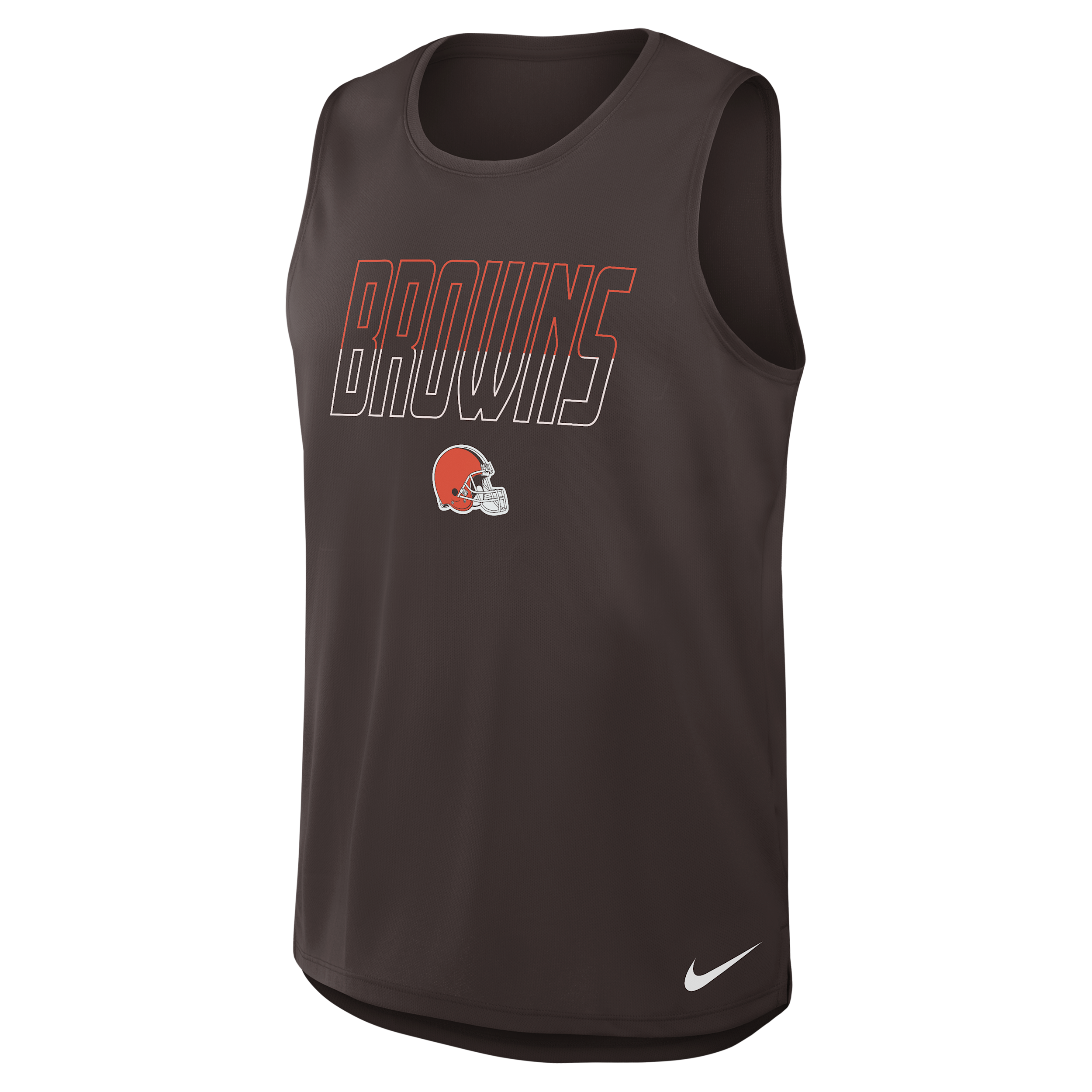 Cleveland Browns Nike Men's Dri-FIT NFL Tank Top in Brown | 045R2DI9I-YPB