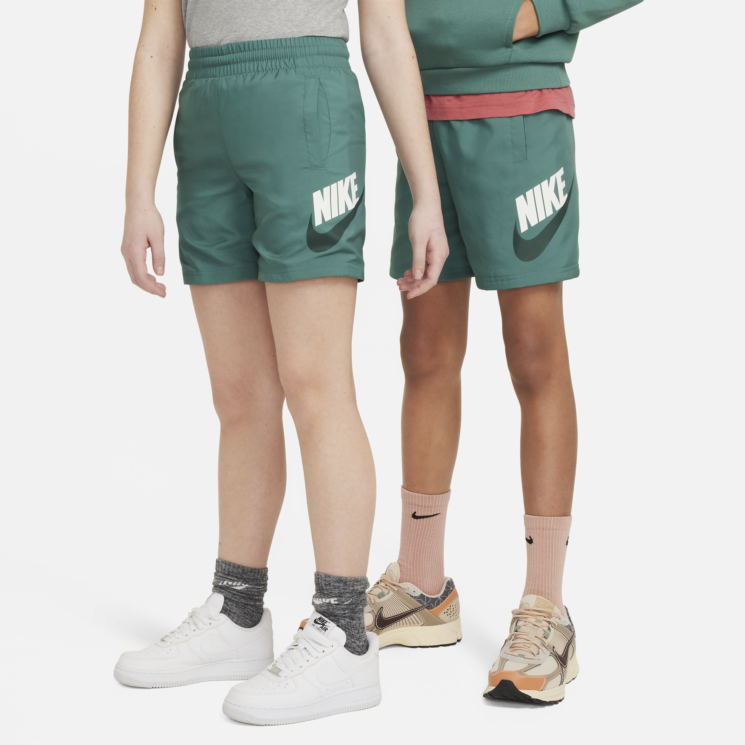 Shop Nike Sportswear Big Kids' Woven Shorts In Green