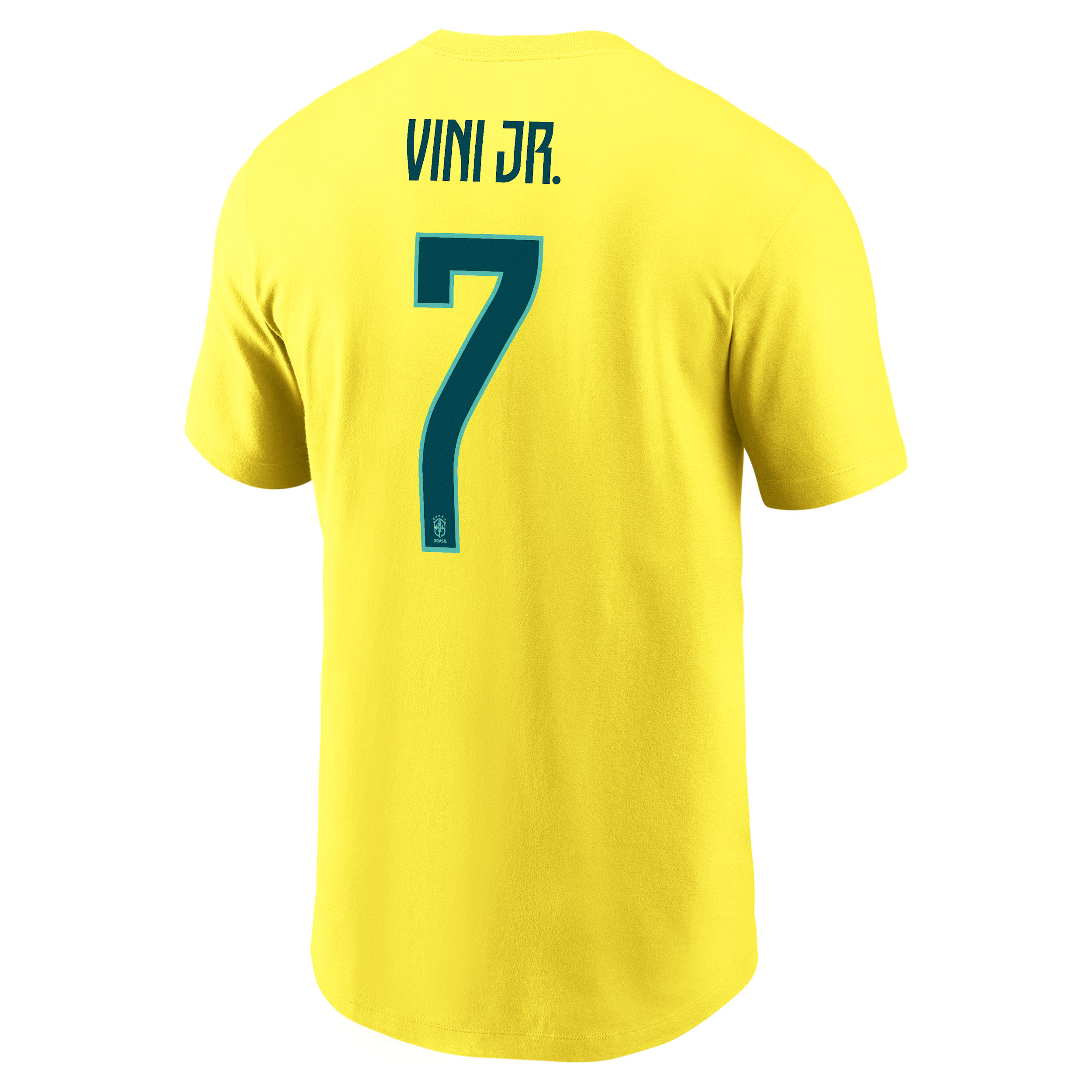 Nike Men's Vini Jr. Brazil Jordan Soccer T-Shirt in Yellow | M11332P375FNVI-YST