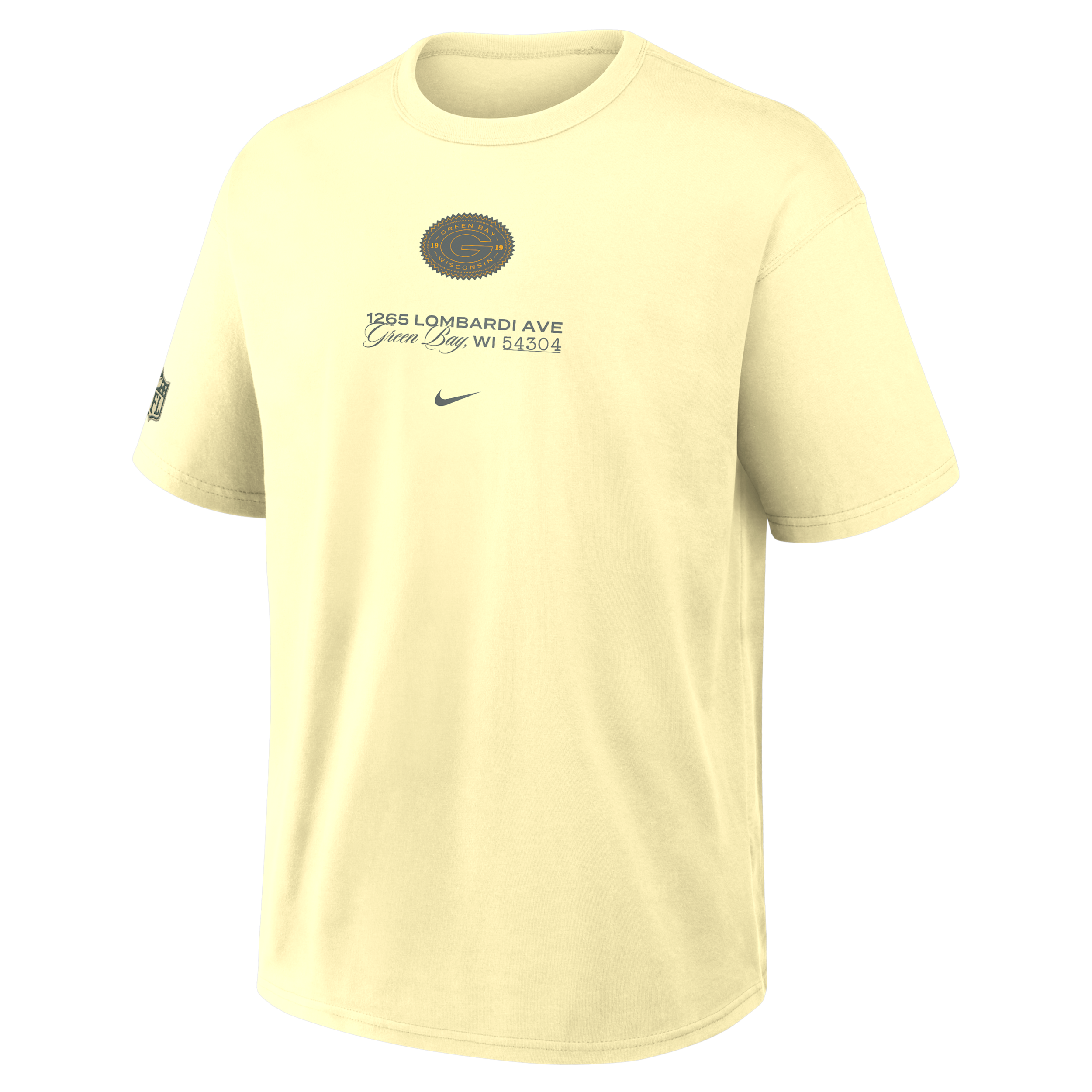 Green Bay Packers Rivalries Collection Max90 Nike Men's NFL T-Shirt in Yellow | 04T670Q7T-9KE