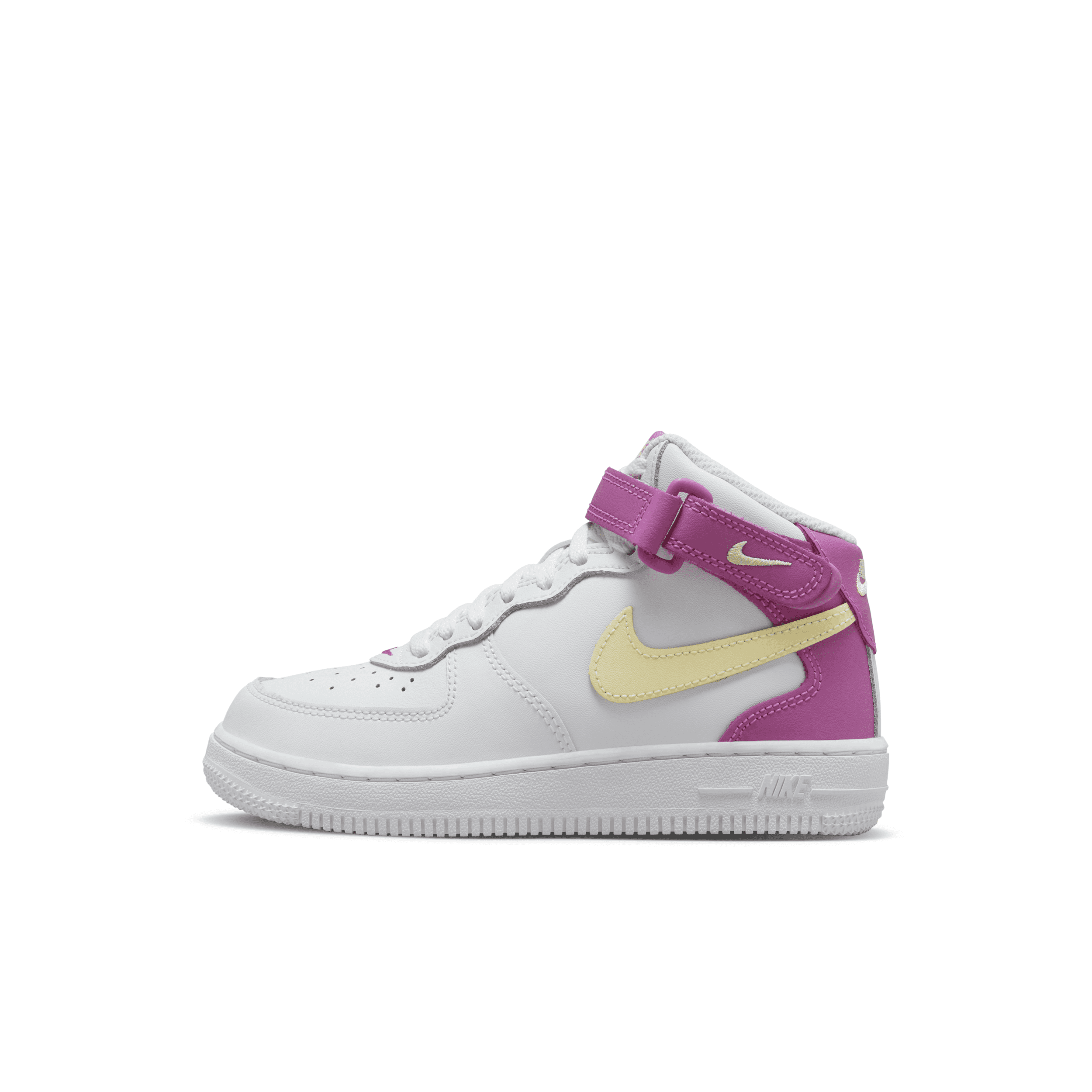 Nike Force 1 Mid Le Little Kids' Shoes In White