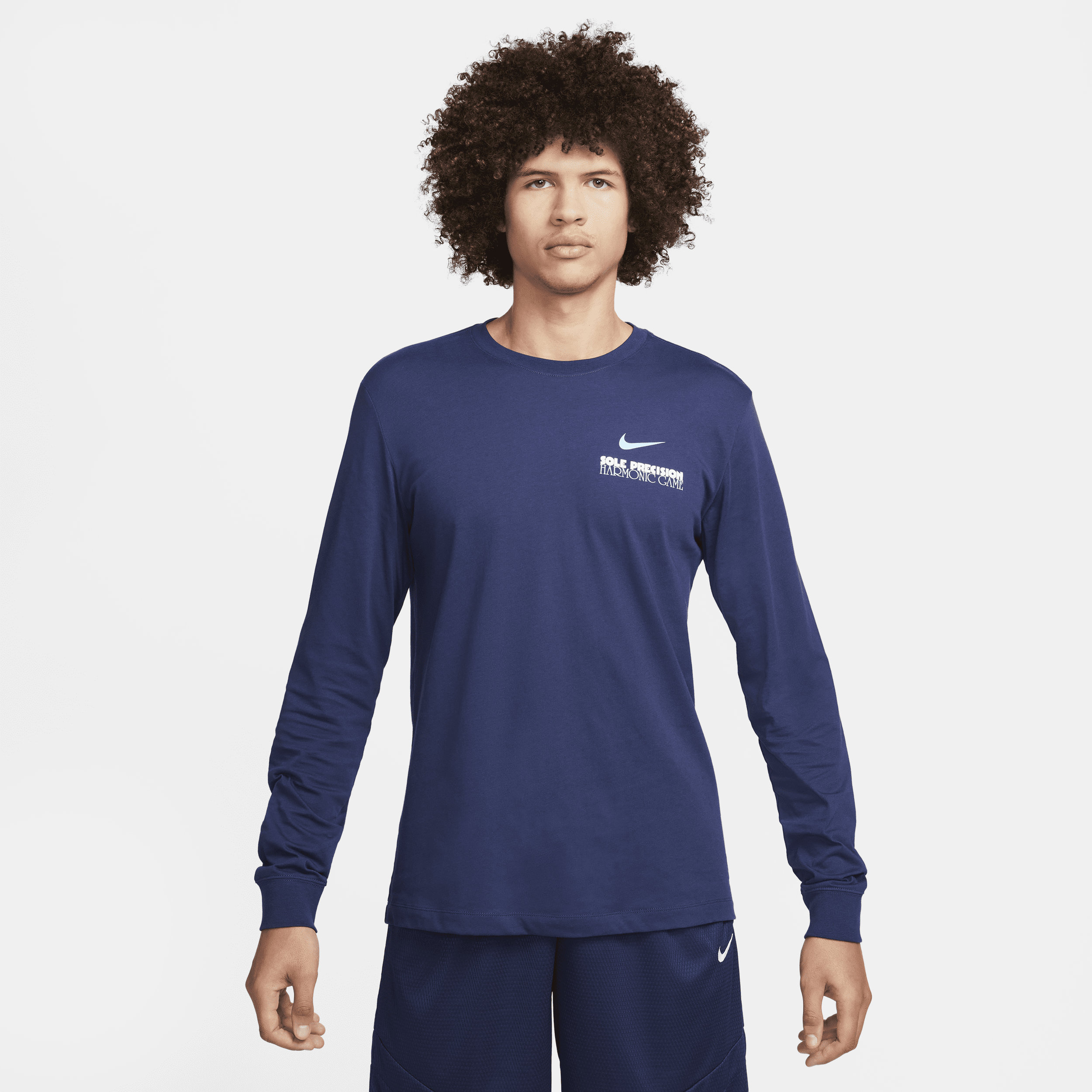 Nike Men's Long-sleeve Basketball T-shirt In Blue