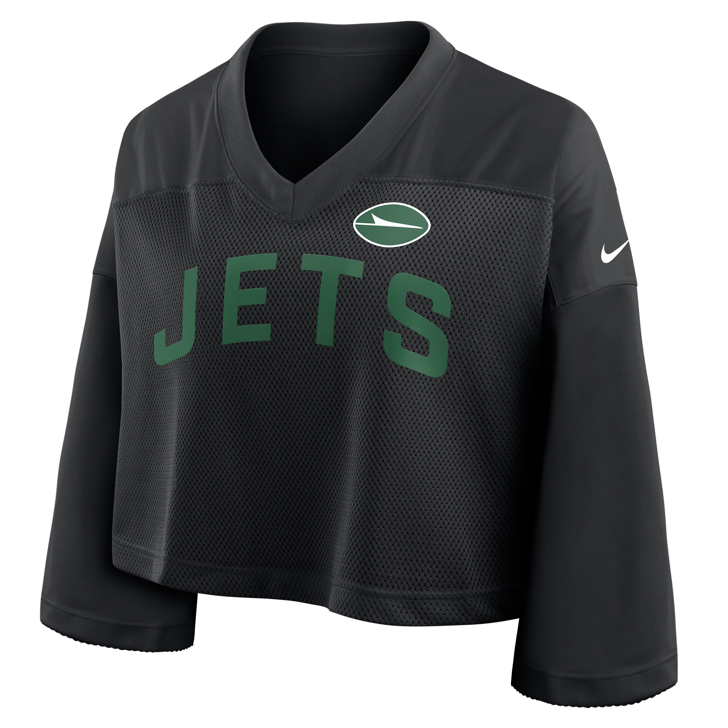 New York Jets Wide Receiver Nike Women's Dri-FIT NFL Cropped Jersey in Black | 03O300A72-5HX