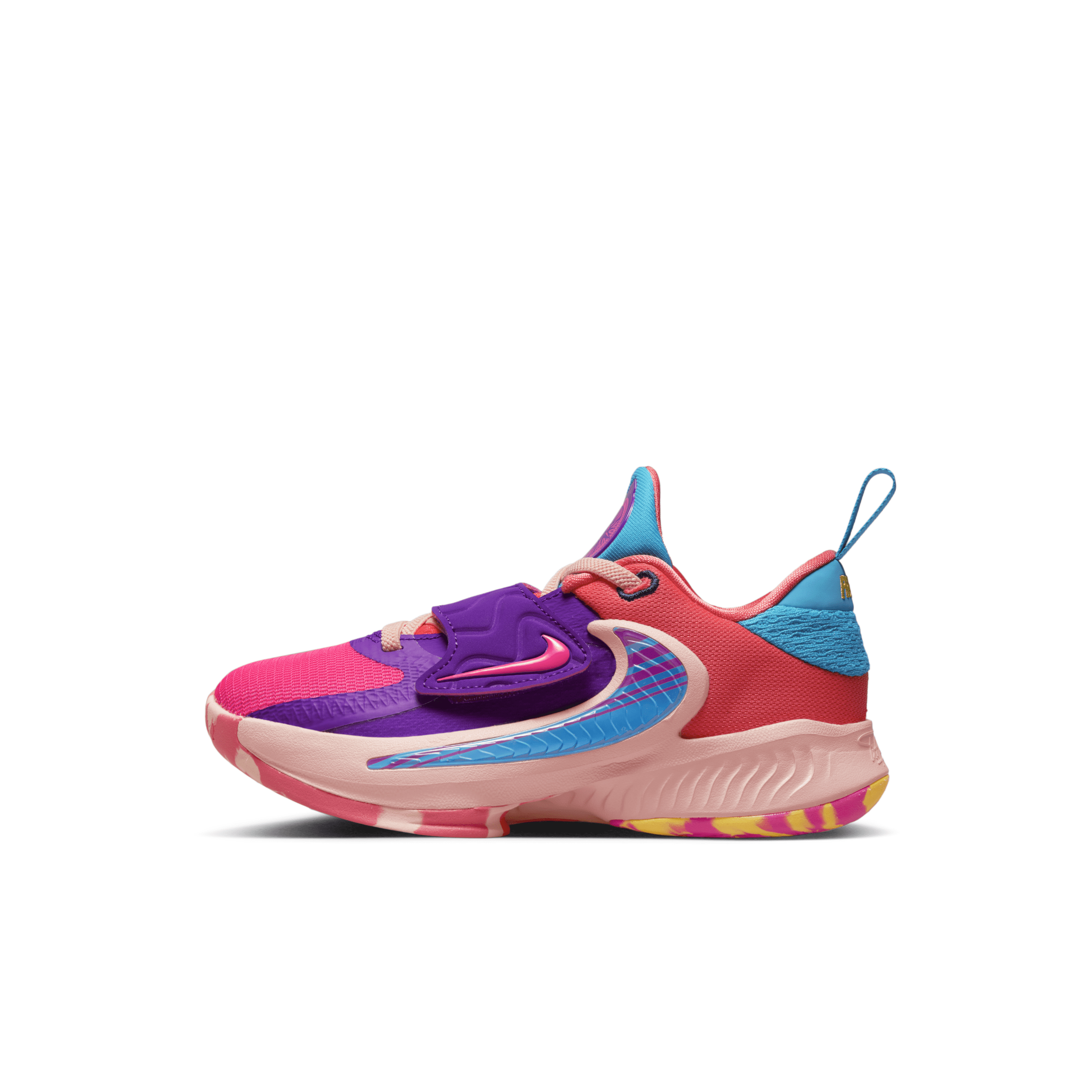 Nike Freak 4 Little Kids' Shoes In Vivid Purple/hyper Pink/magic Ember/laser Blue