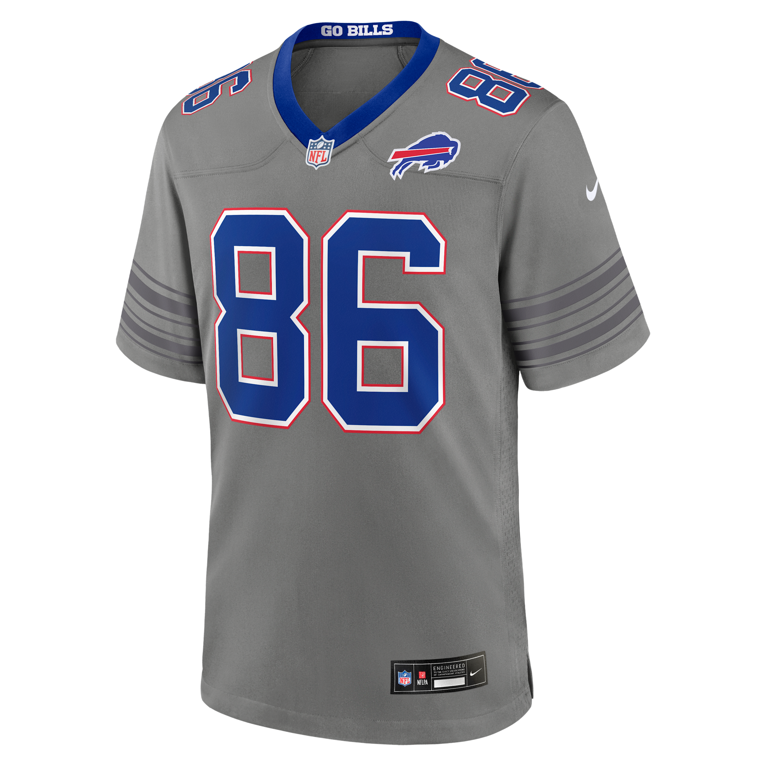 Dalton Kincaid Buffalo Bills Nike Men’s NFL Game Jersey in Grey | 67NM0IUP81F-00Q Dalton Kincaid Buffalo Bills Nike Men’s NFL Game Jersey in Grey | 67NM0IUP81F-00Q