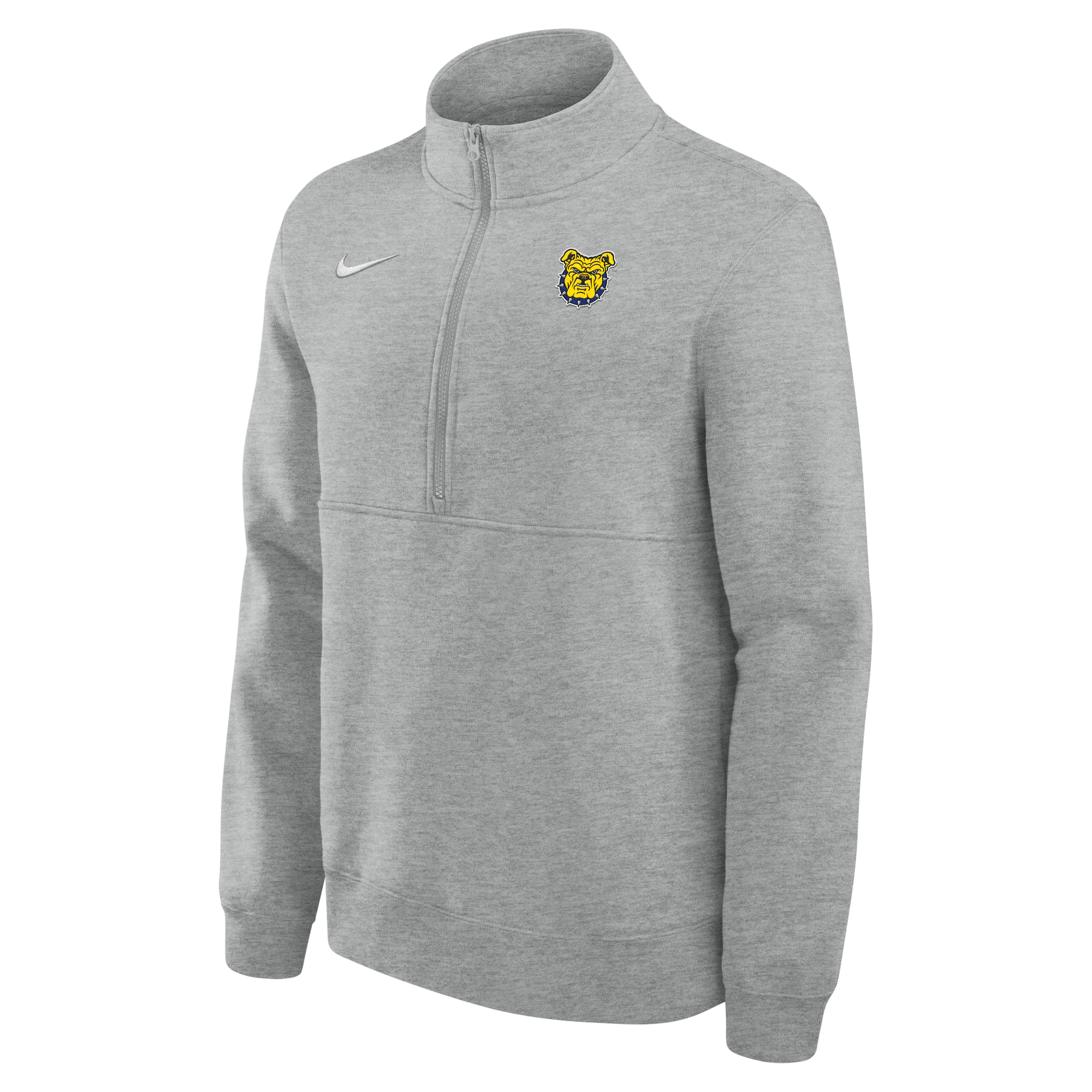 North Carolina A&T University Aggies Club Nike Men's College Fleece Half-Zip Top in Grey | M34407NCAT26-DHR
