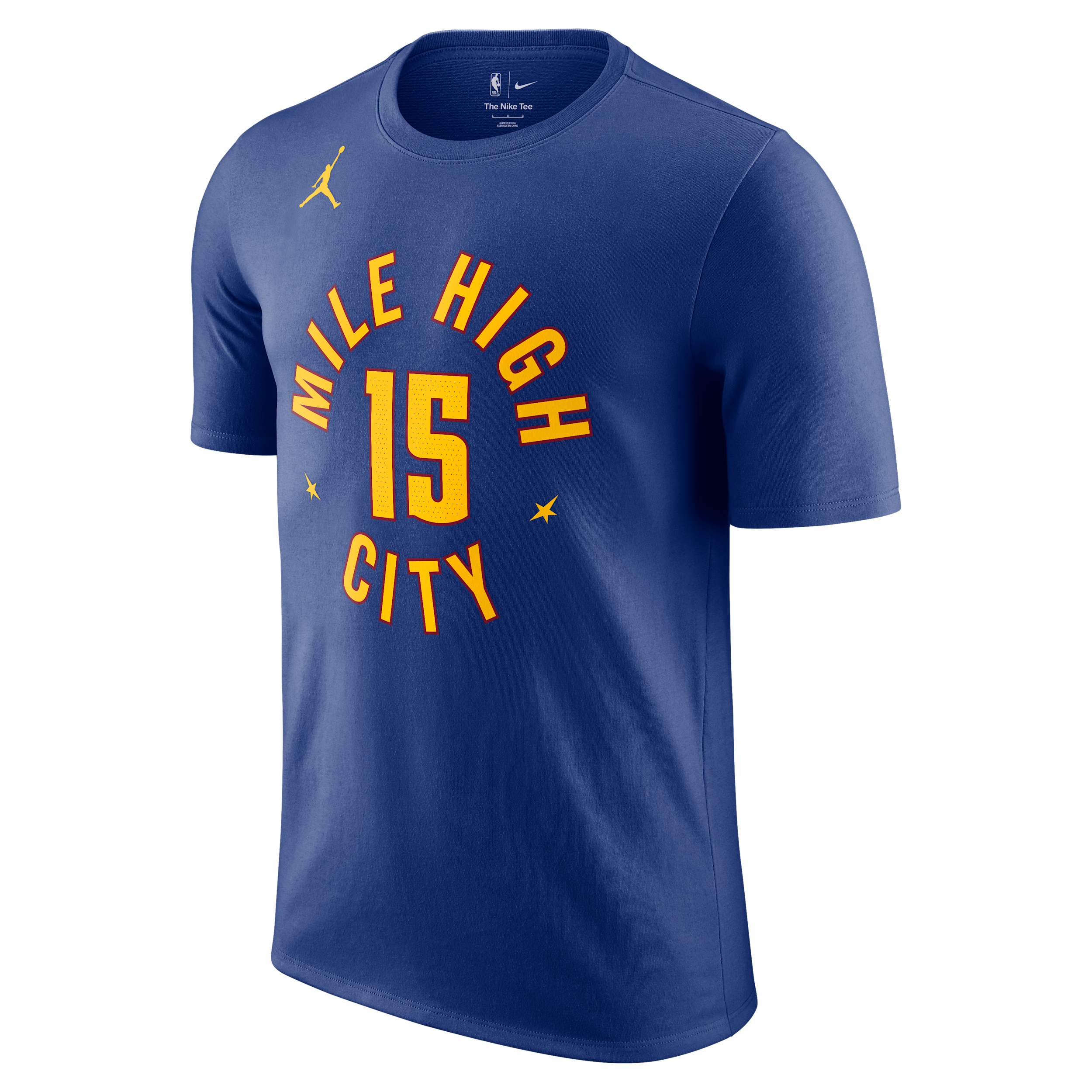 Men's Jordan Nikola Jokic Blue Denver Nuggets 2022/23 Statement Edition Name and Number T-shirt - Blue