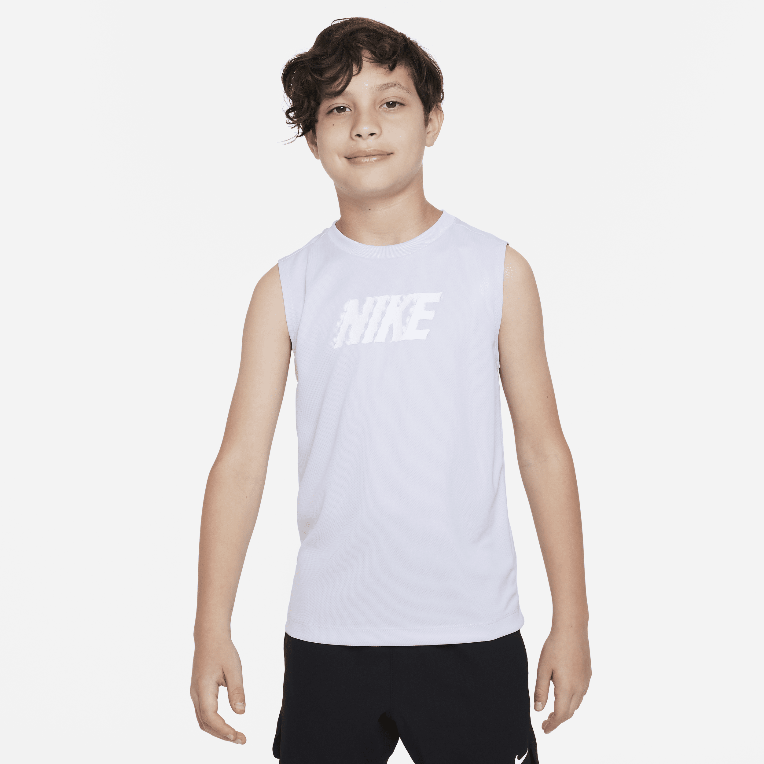 Nike Dri-fit Multi+ Big Kids' (boys') Sleeveless Training Top In Purple
