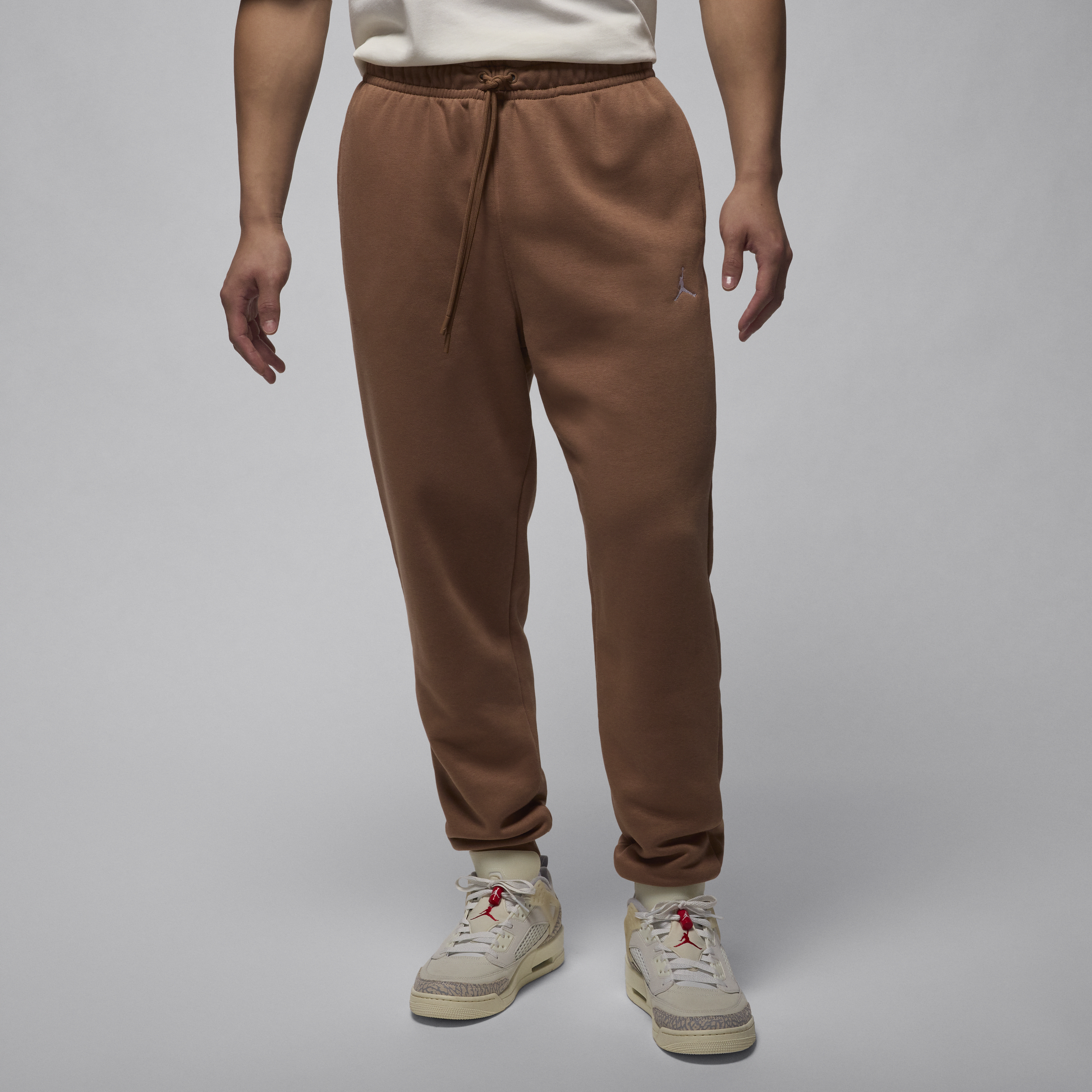 Shop Jordan Men's  Brooklyn Fleece Pants In Brown