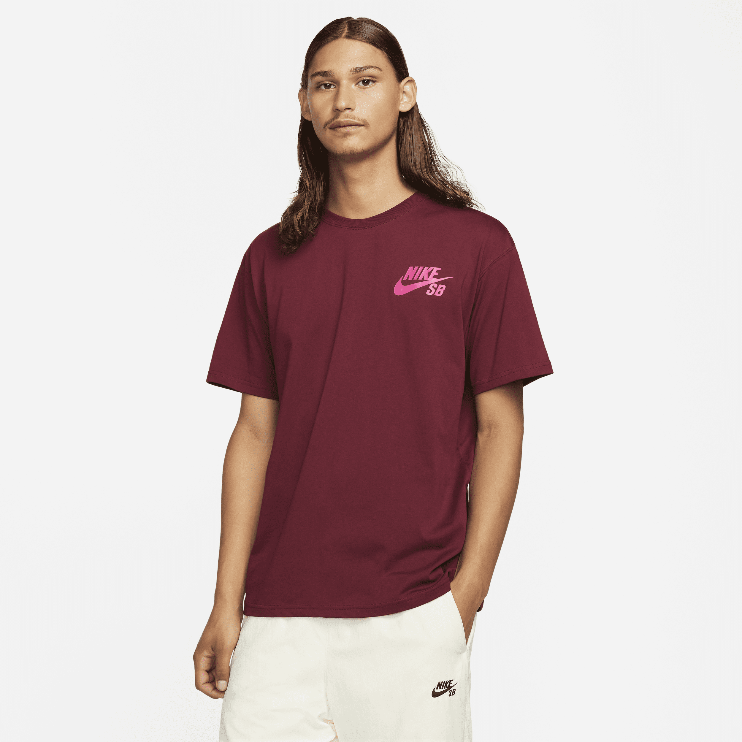Nike Men's  Sb Logo Skate T-shirt In Red