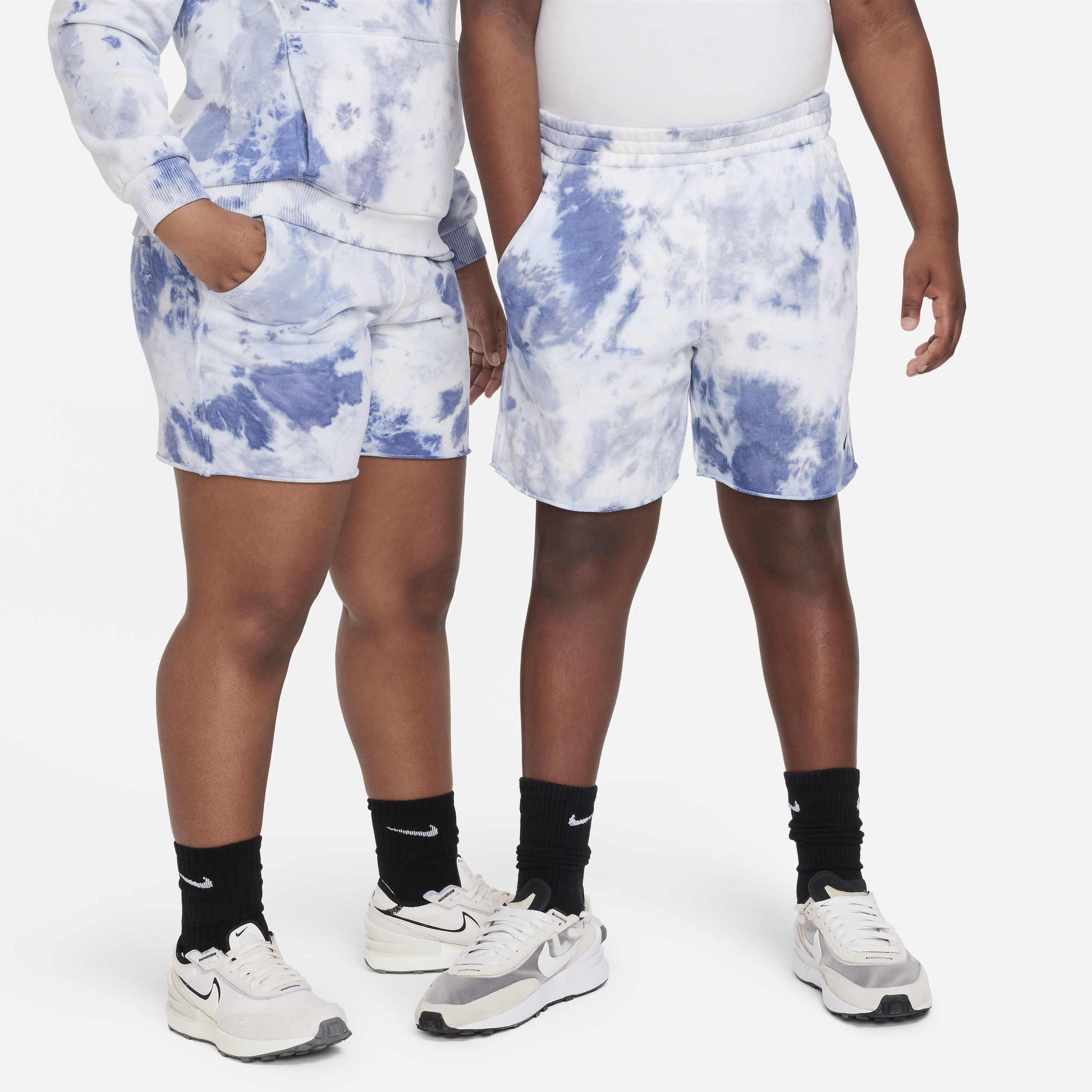 Nike Sportswear Club Fleece Big Kids' Shorts (extended Size) In Blue