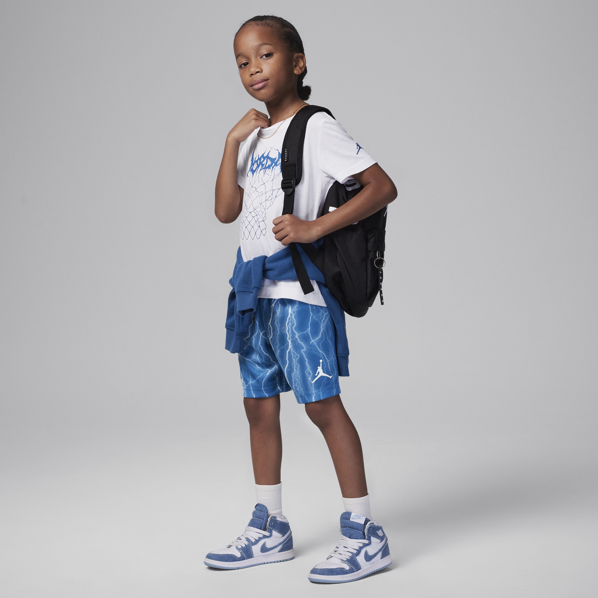 Shop Jordan Mj Sport Little Kids' 2-piece Shorts Set In Blue
