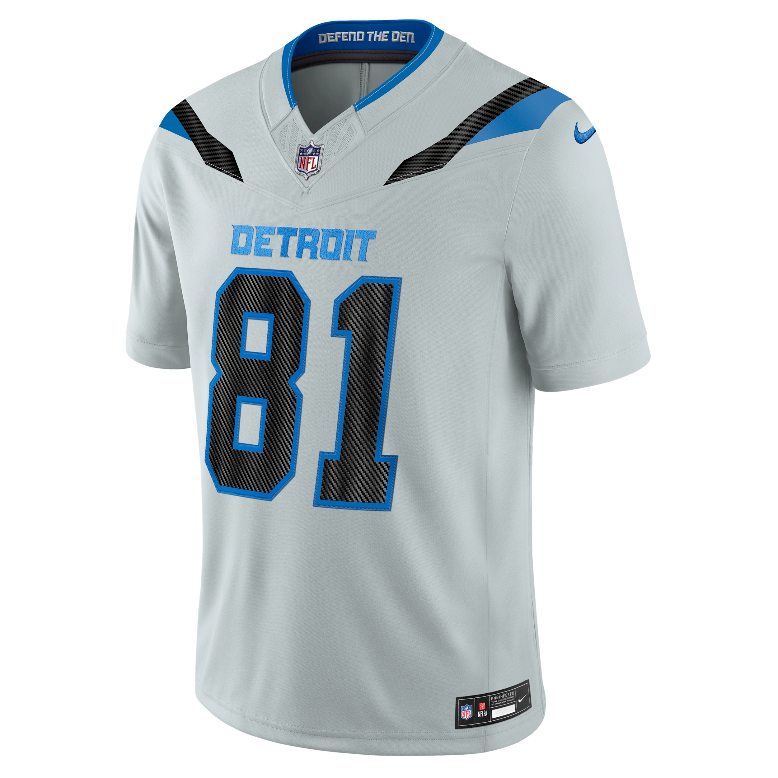 Nike Men's Calvin Johnson Silver Detroit Lions 2026 Rivalries Collection Vapor F.u.s.e Stitched Limited Jersey - Silver