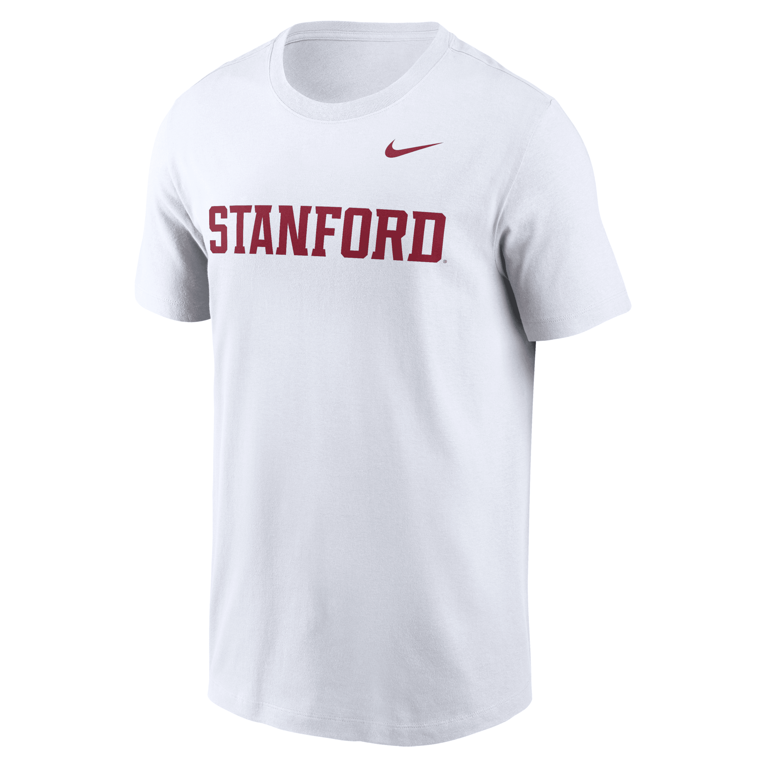 Nike Men's White Stanford Cardinal Primetime Evergreen Wordmark T-shirt In White