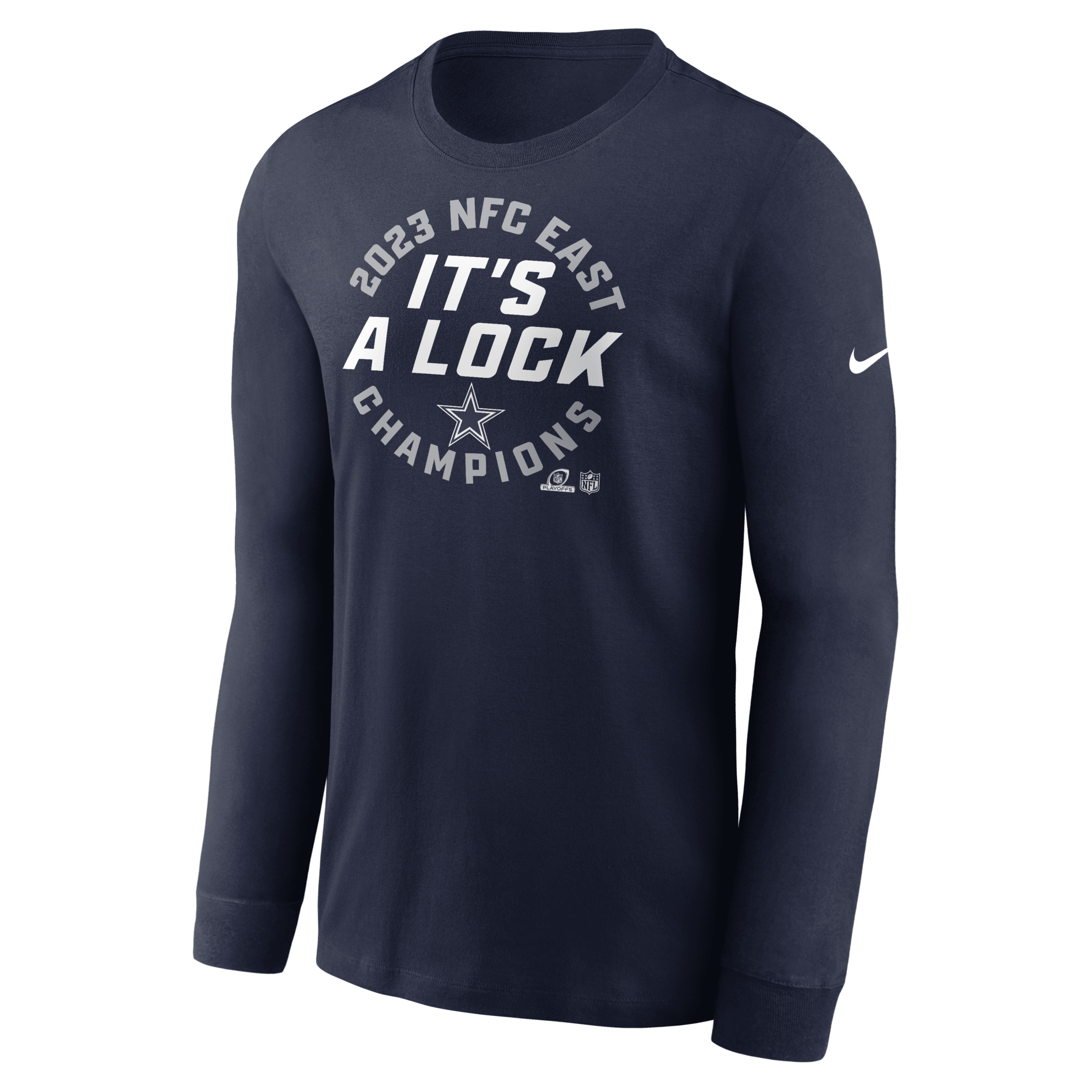Shop Nike Dallas Cowboys 2023 Nfc East Champions Trophy Collection  Men's Nfl Long-sleeve T-shirt In Blue