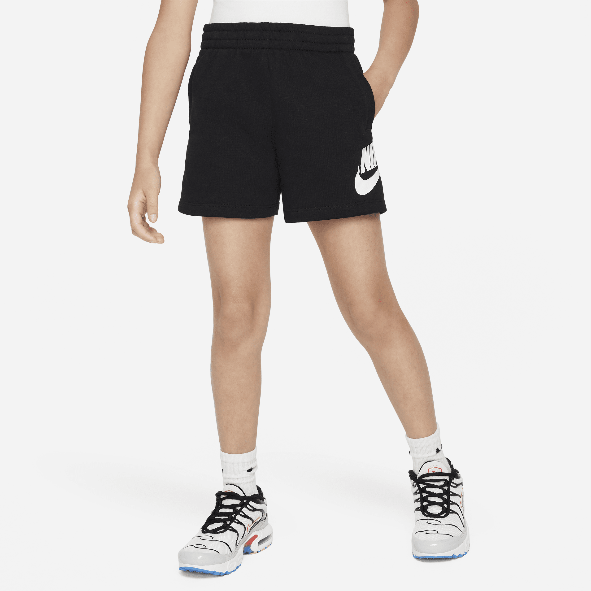 Nike Sportswear Club Little Kids' French Terry Shorts In Black