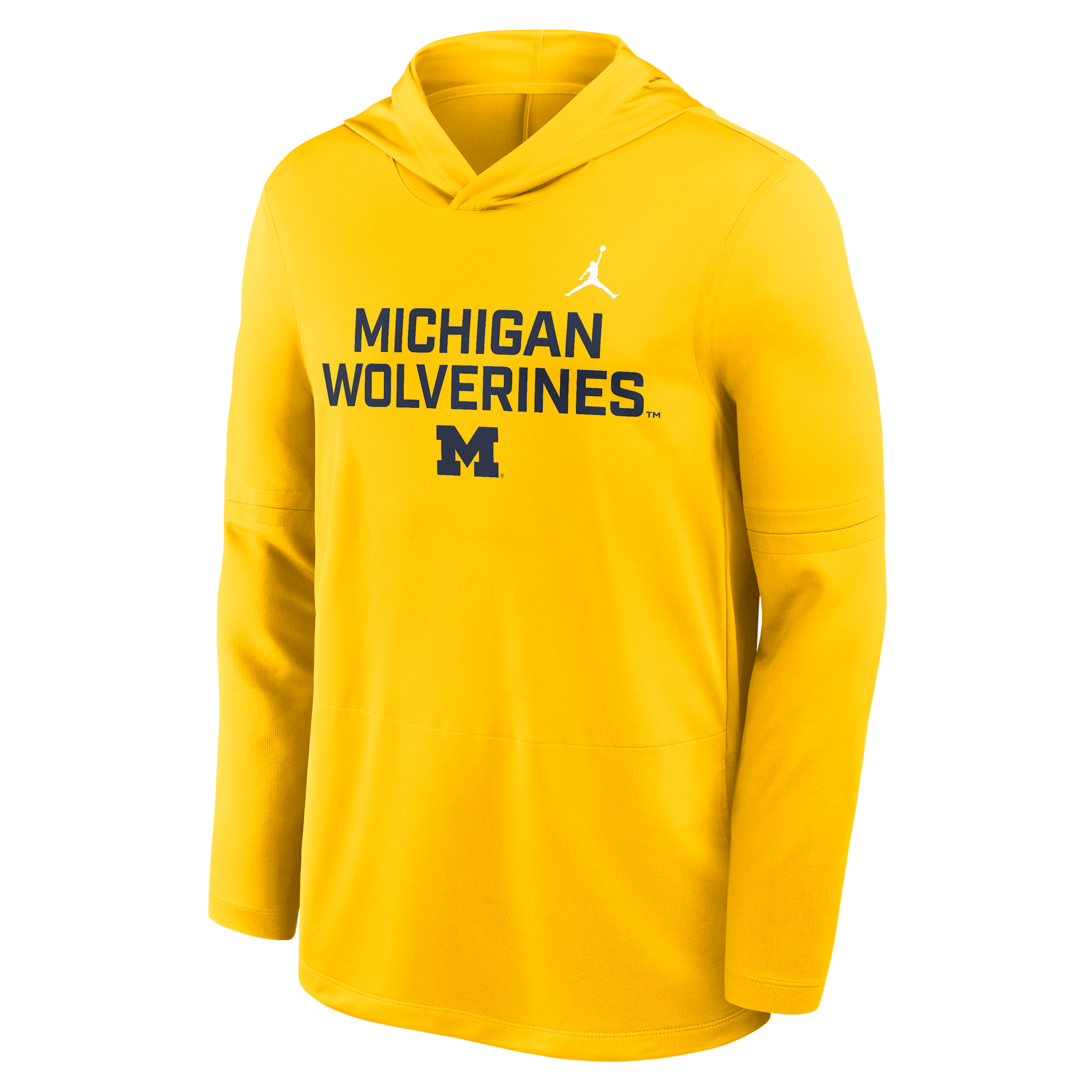 Jordan Men's Michigan Sideline  Brand Dri-fit College Long-sleeve Hooded Top In Yellow