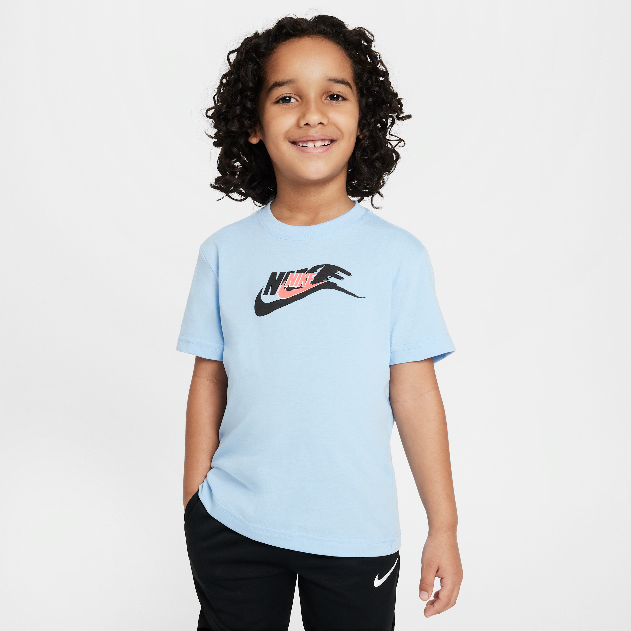 Nike Boys' On The Move Basic Short Sleeve Tee - Little Kid In Blue