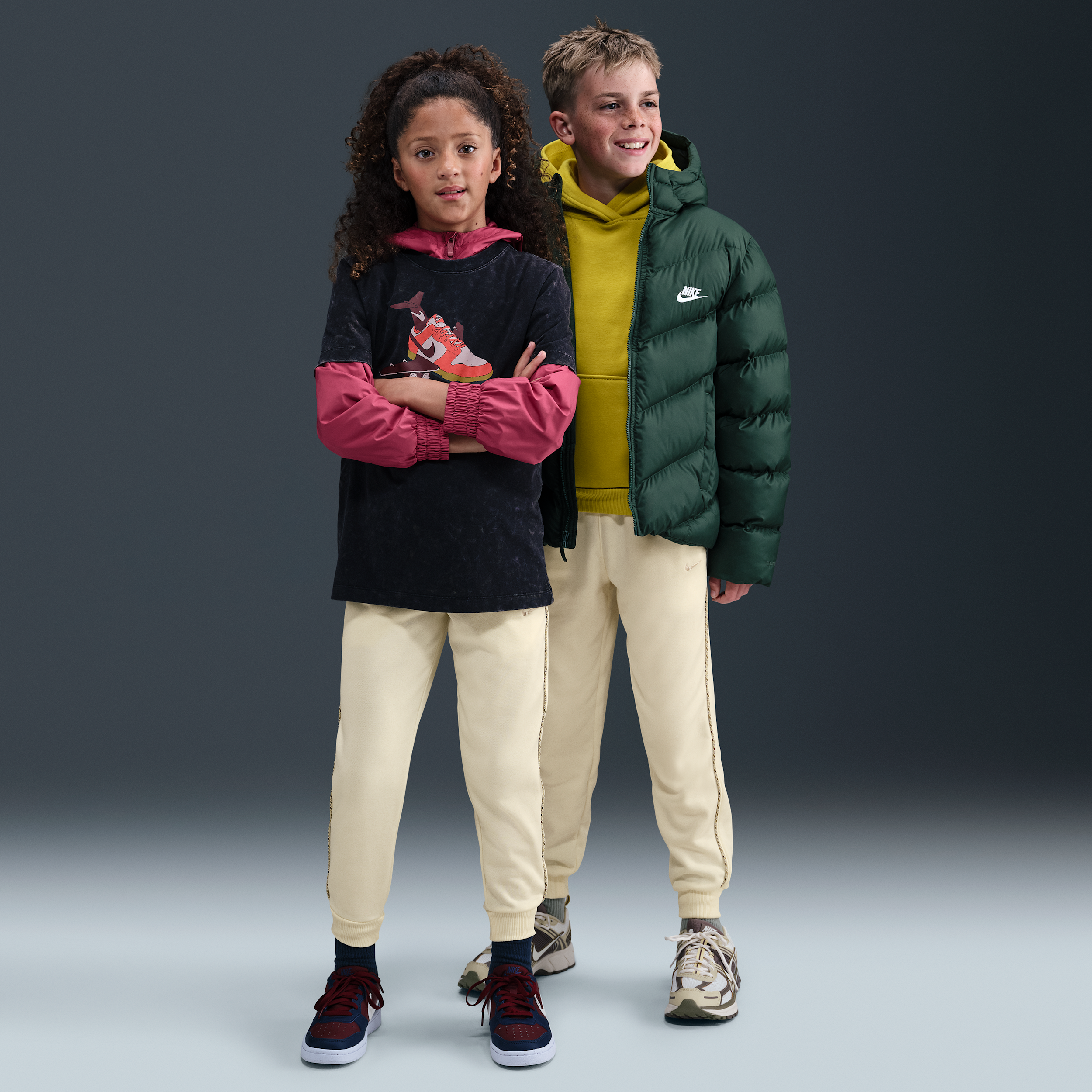 Nike Sportswear Club Big Kids' French Terry Jogger Pants in Brown | HQ9328-047