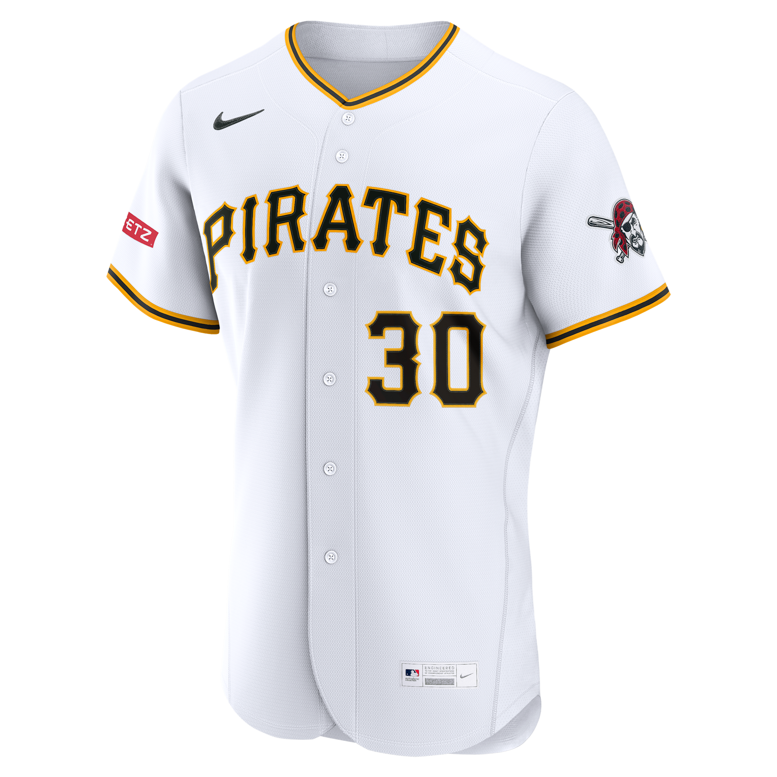 Nike Men's Paul Skenes White Pittsburgh Pirates Home Authentic Sponsor Patch Jersey - White
