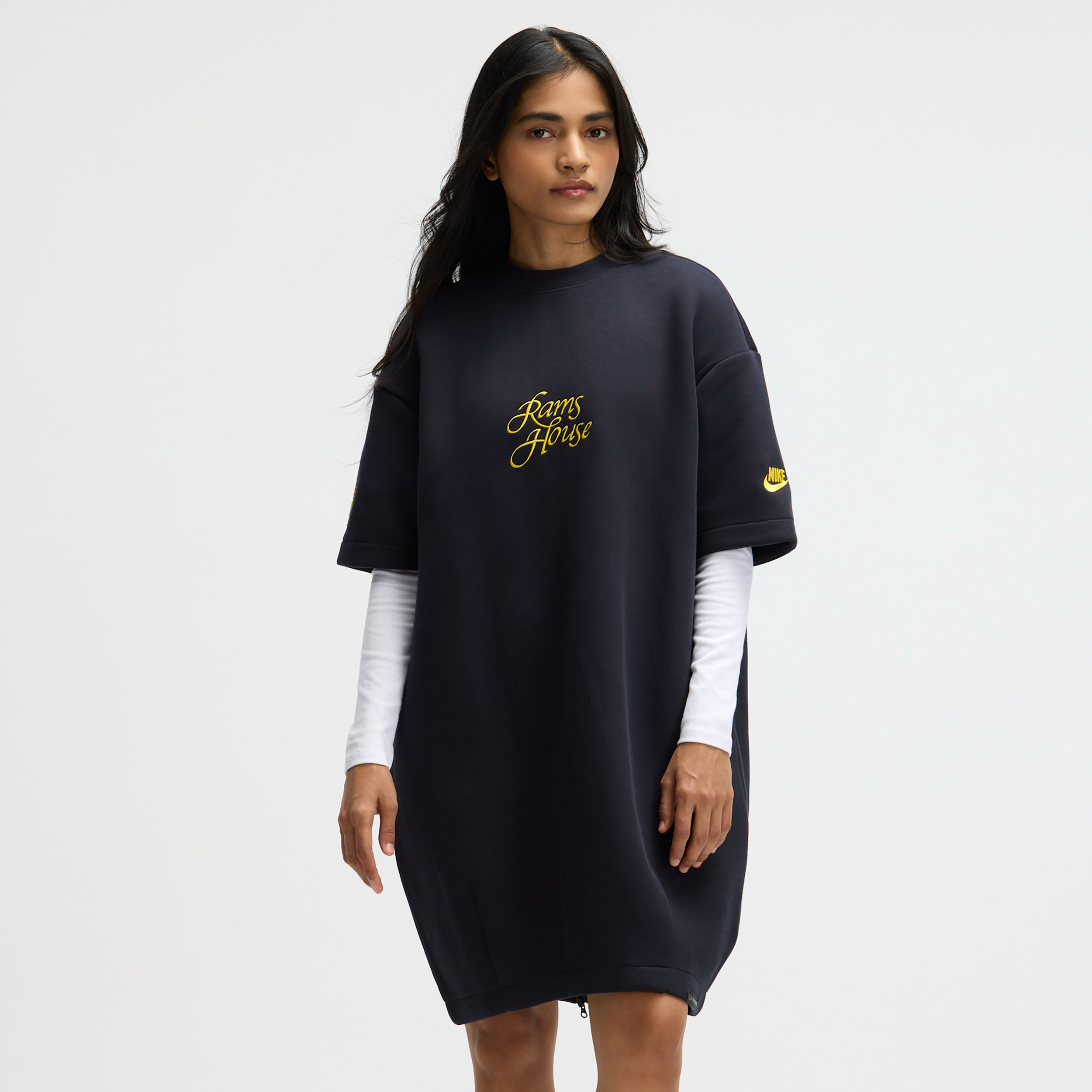 Nike Los Angeles Rams Rivalries Collection Oversized Tech Fleece  Women's Nfl Dress In Blue