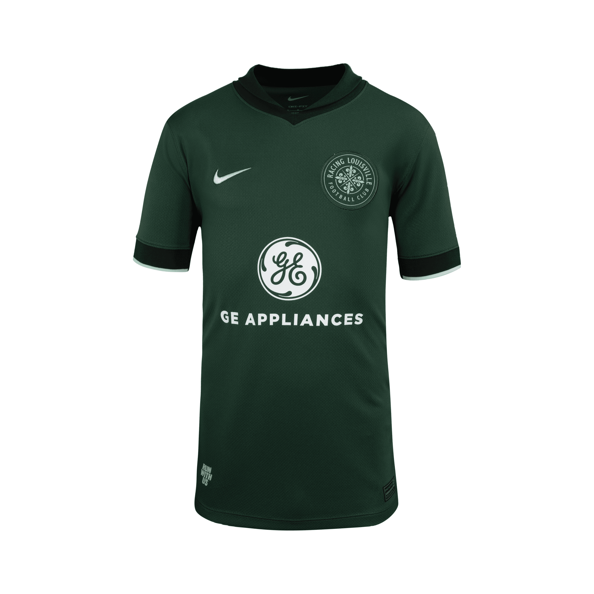 Racing Louisville FC 2025 Stadium Away Big Kids' Nike Dri-FIT NWSL Replica Jersey in Green | P45565RLFC-FIF