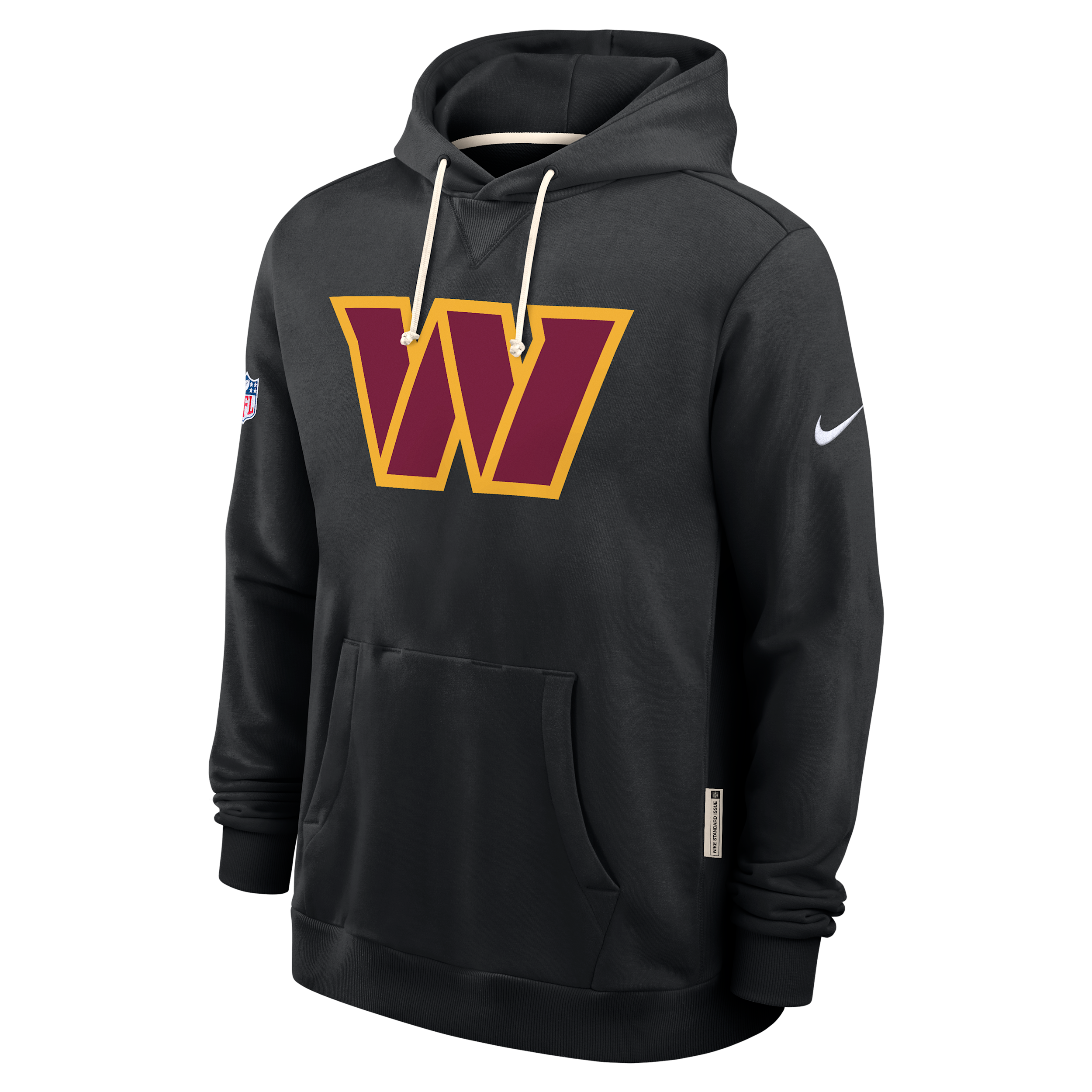 Nike Washington Commanders Initial Home Sideline Men's Dri-fit Nfl Pullover Hoodie In Black