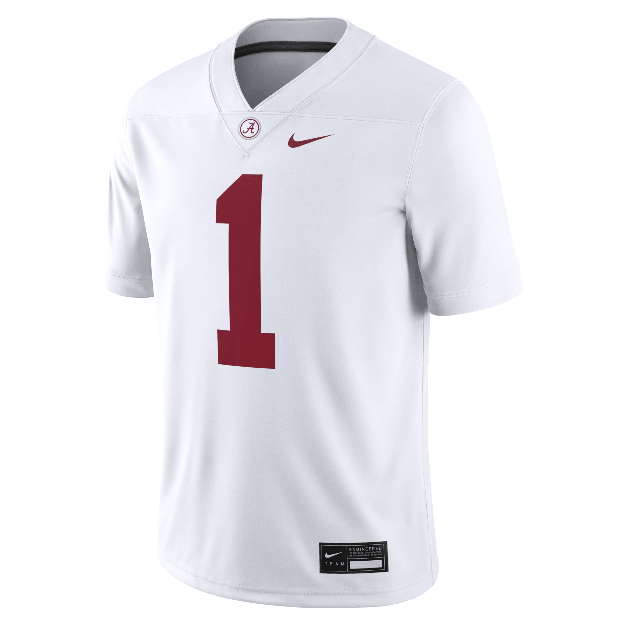 Alabama Crimson Tide Nike Men's Dri-FIT College Game Jersey in White | CLEVGRJNC2FALA-AL1